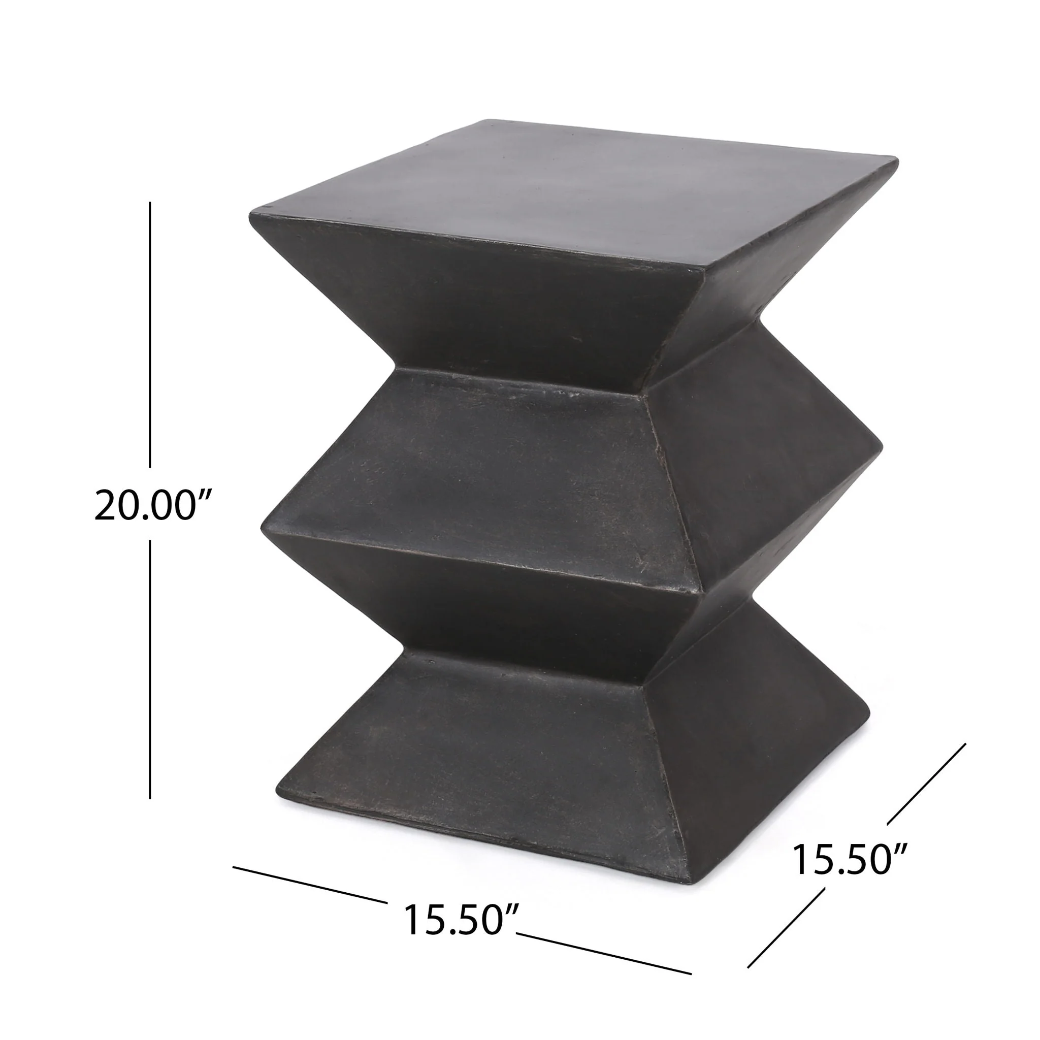 Outdoor Lightweight Concrete Side Table - Copper - Image 2