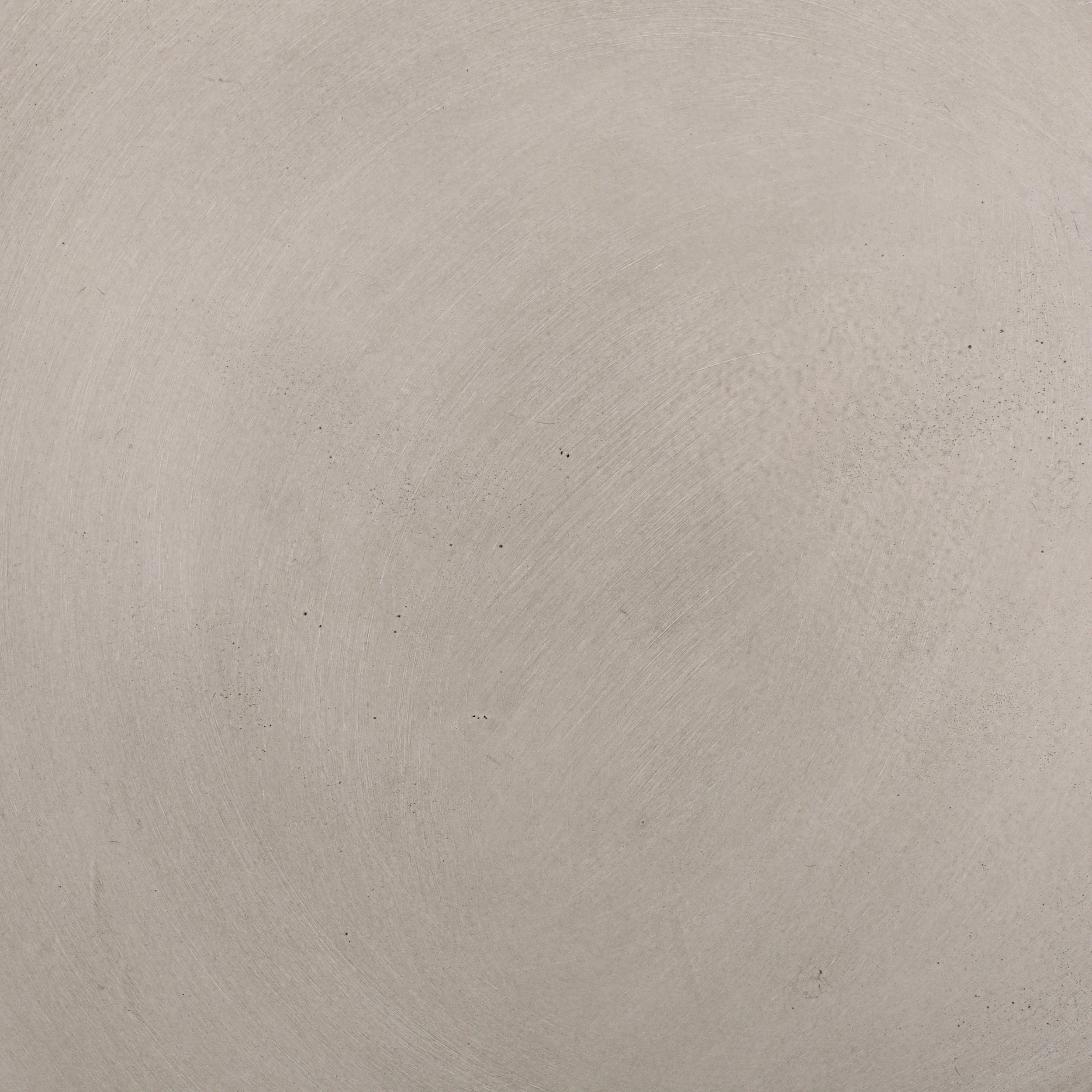 Outdoor Lightweight Concrete Side Table, Light Gray - Image 7