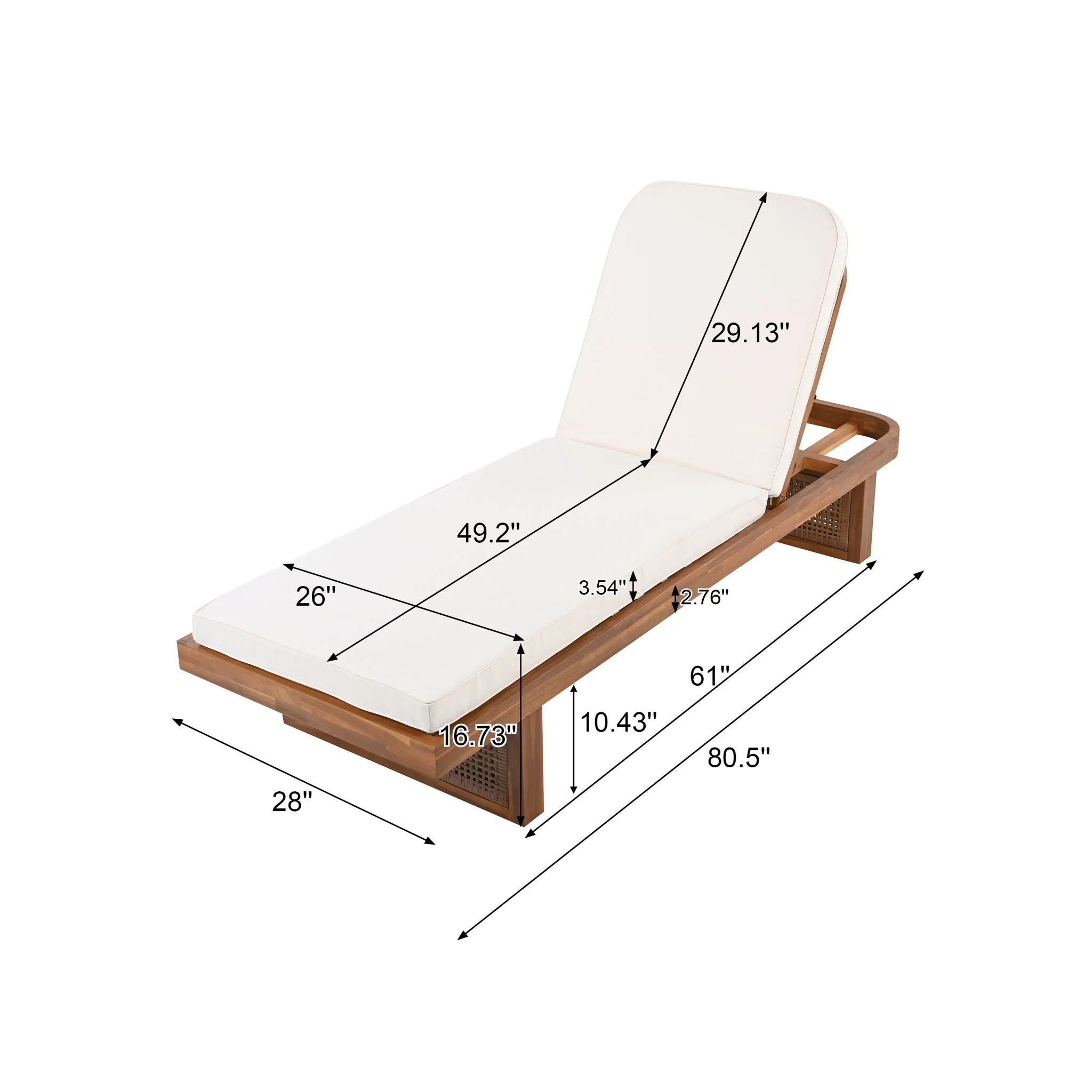 Outdoor Lounge Chair With Frame - Image 2