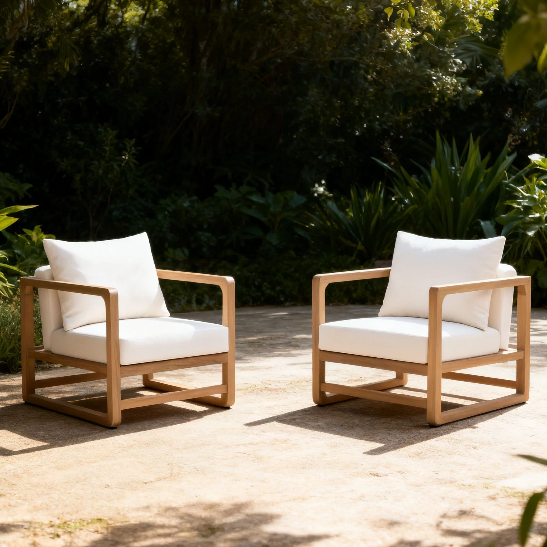 Outdoor Lounge Chair with Oversized Cushion Set for Patio - Image 4