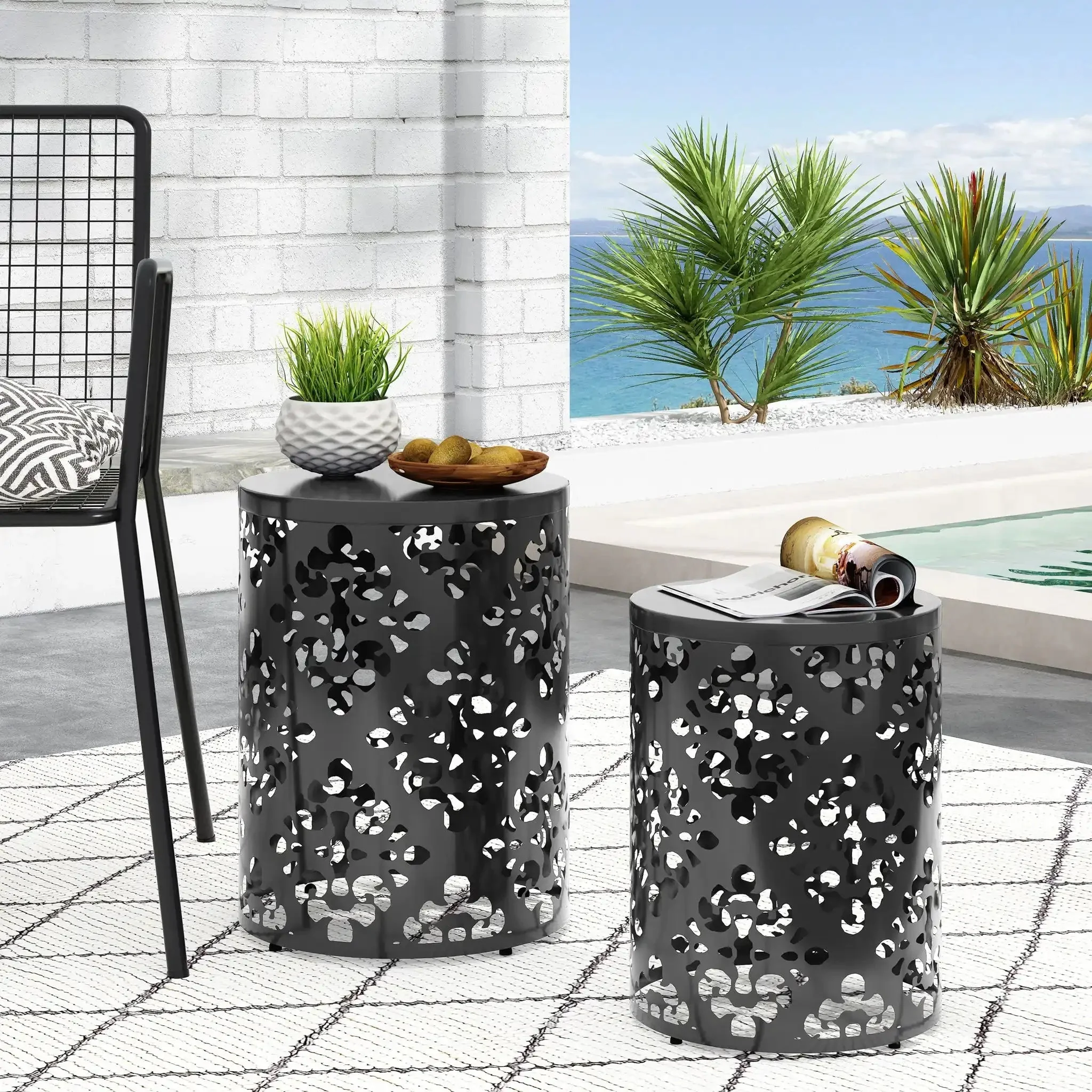 Outdoor Metal Modern Design End Table - Image 14