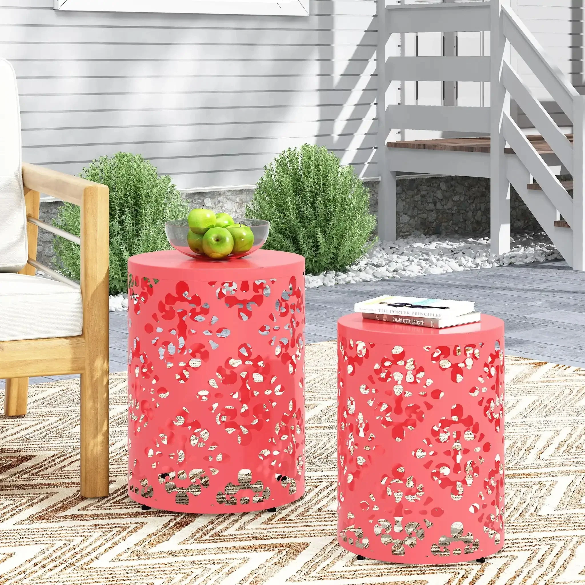 Outdoor Metal Modern Design End Table - Image 18