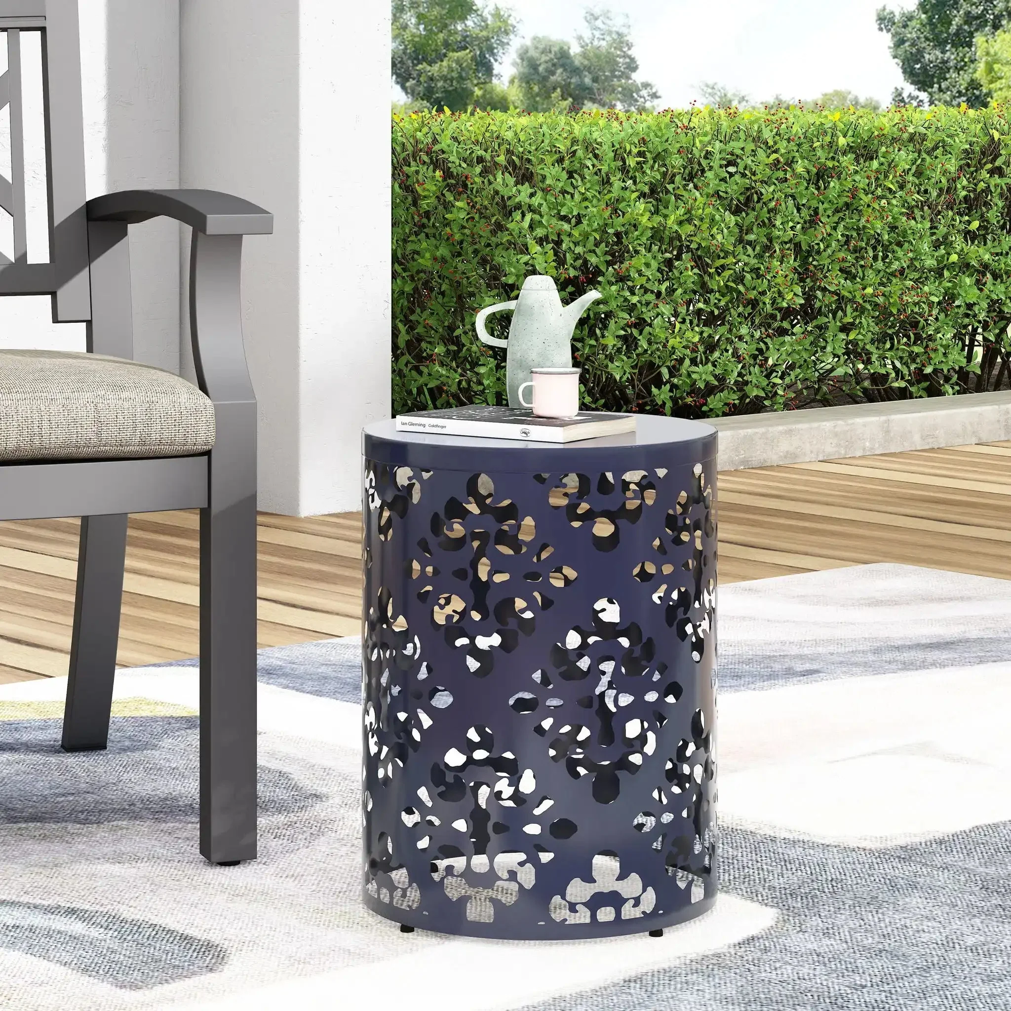 Outdoor Metal Modern Design End Table - Image 26