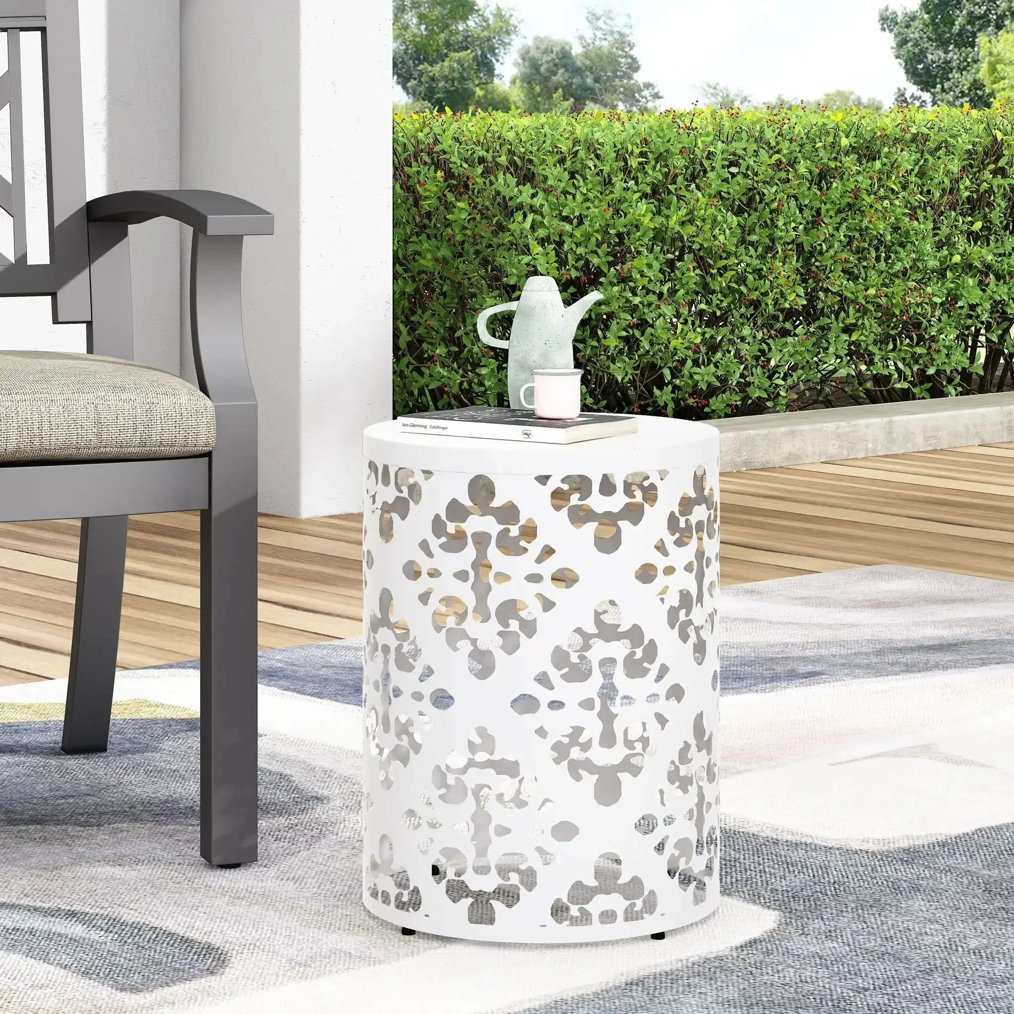 Outdoor Metal Modern Design End Table - Image 27