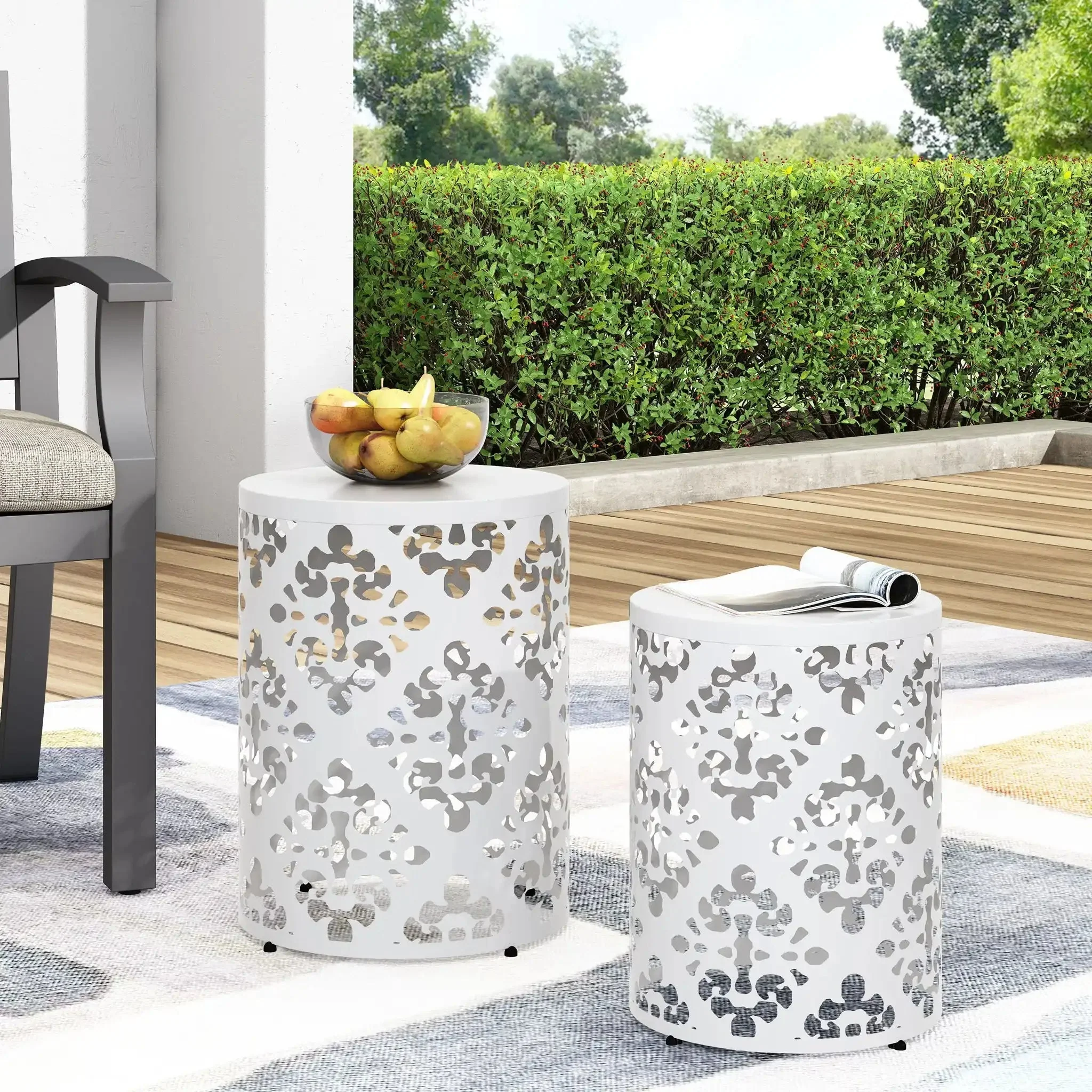 Outdoor Metal Modern Design End Table - Image 9