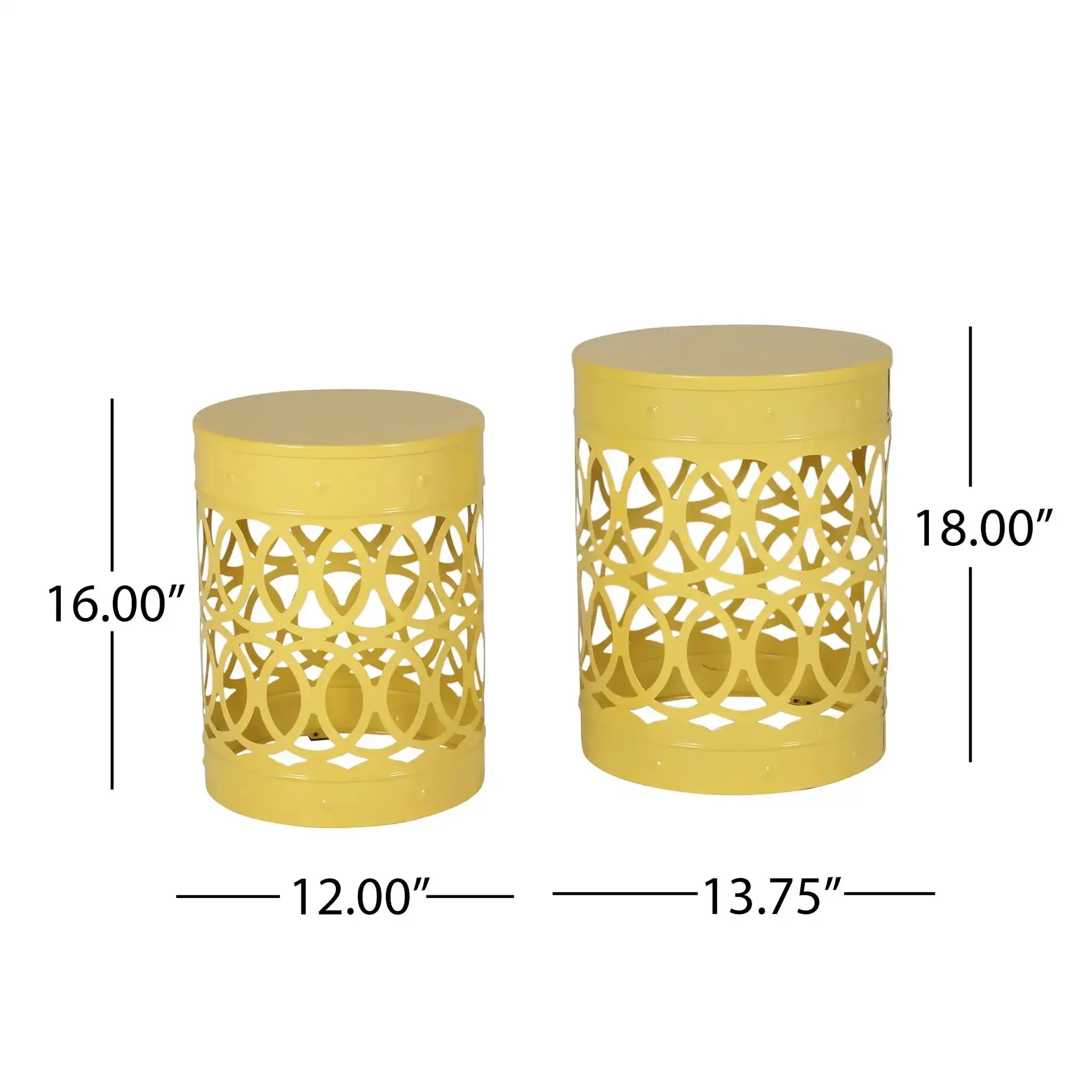 Outdoor Metal S/2 End Table - Image 8