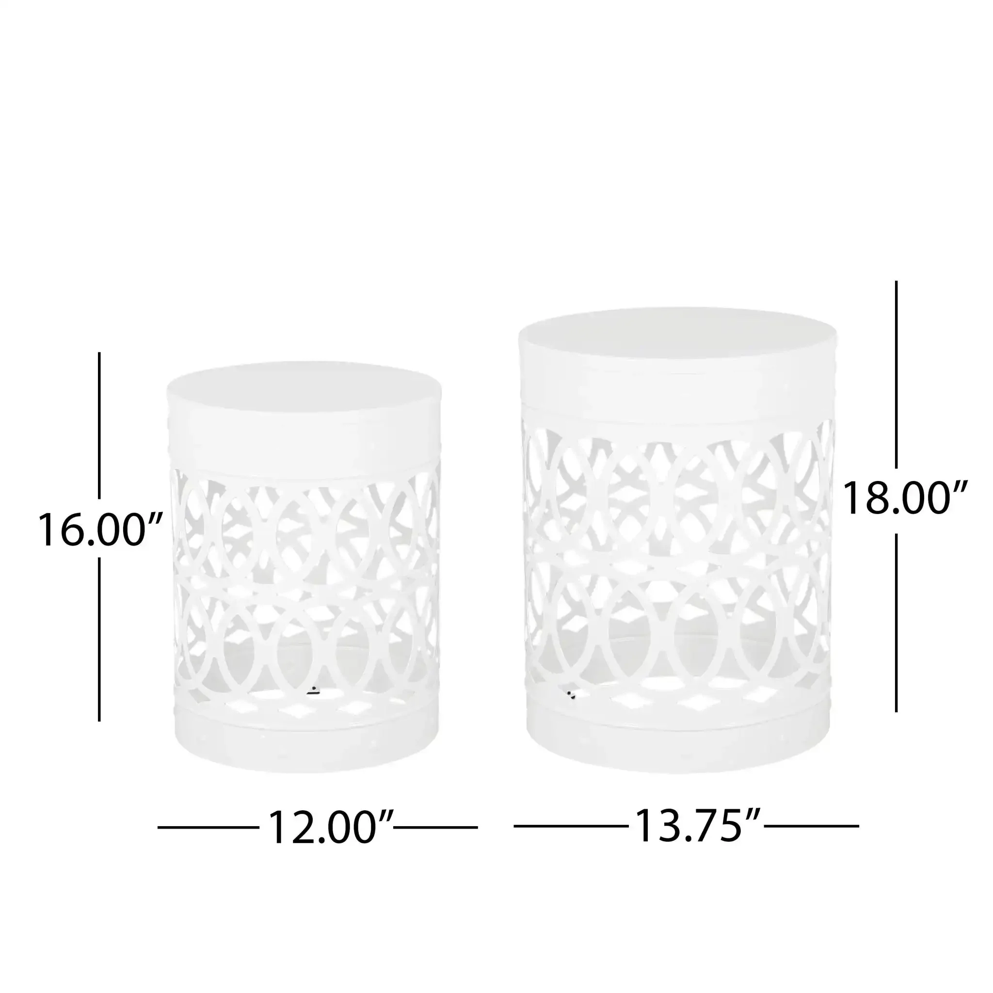 Outdoor Metal S/2 End Table - Image 9