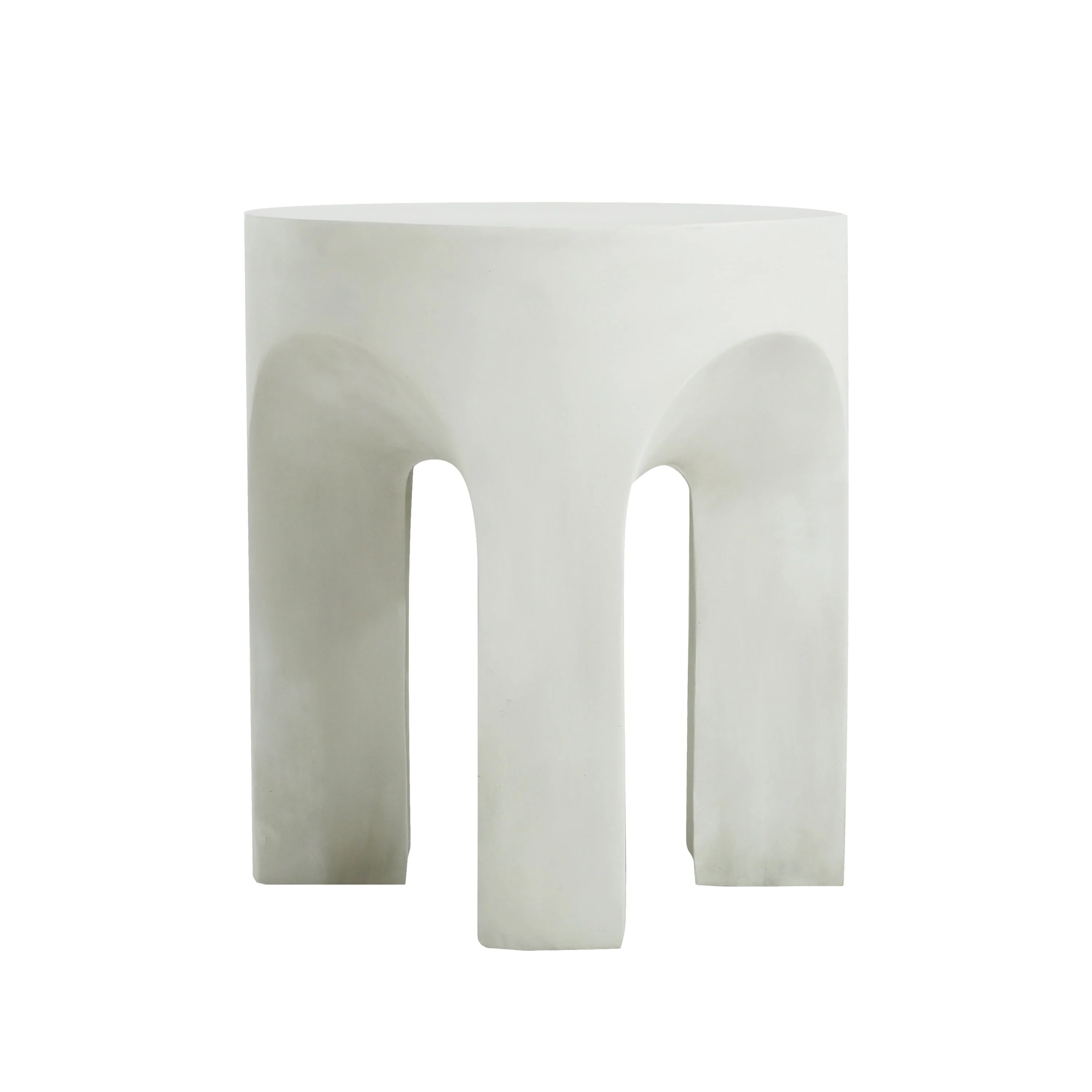 Outdoor MGO Round Top Side Table in Antique White - Image 11
