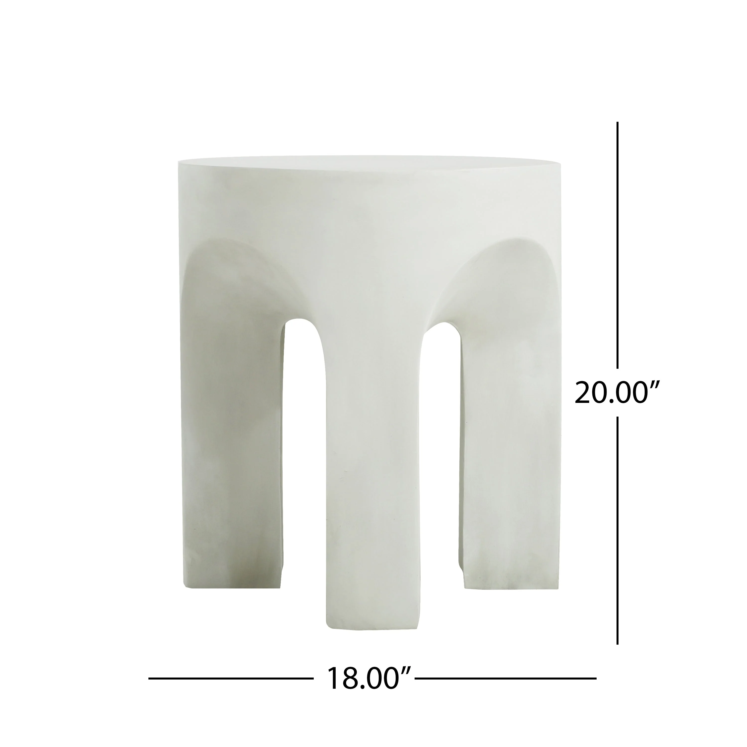 Outdoor MGO Round Top Side Table in Antique White - Image 8