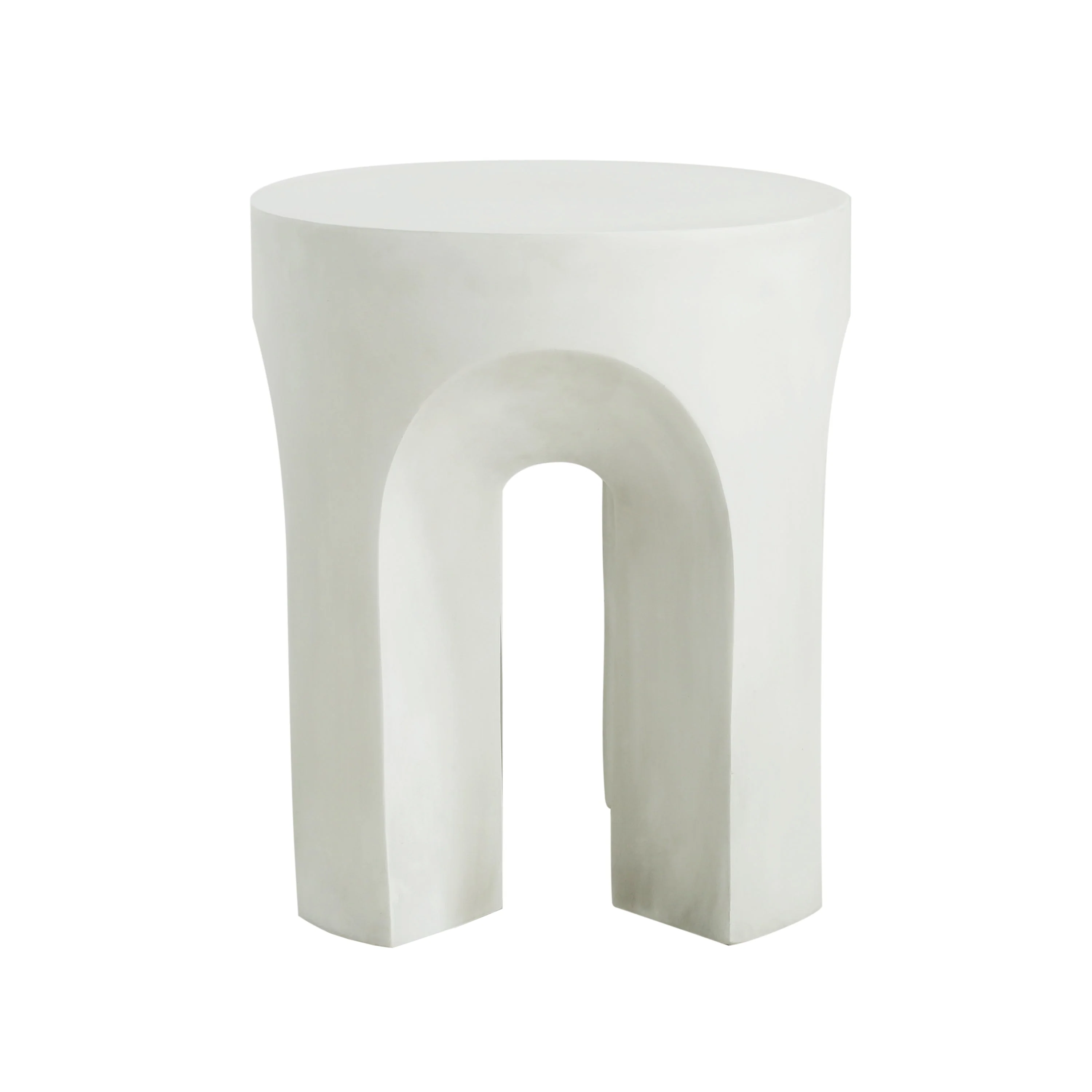 Outdoor MGO Round Top Side Table in Antique White - Image 9