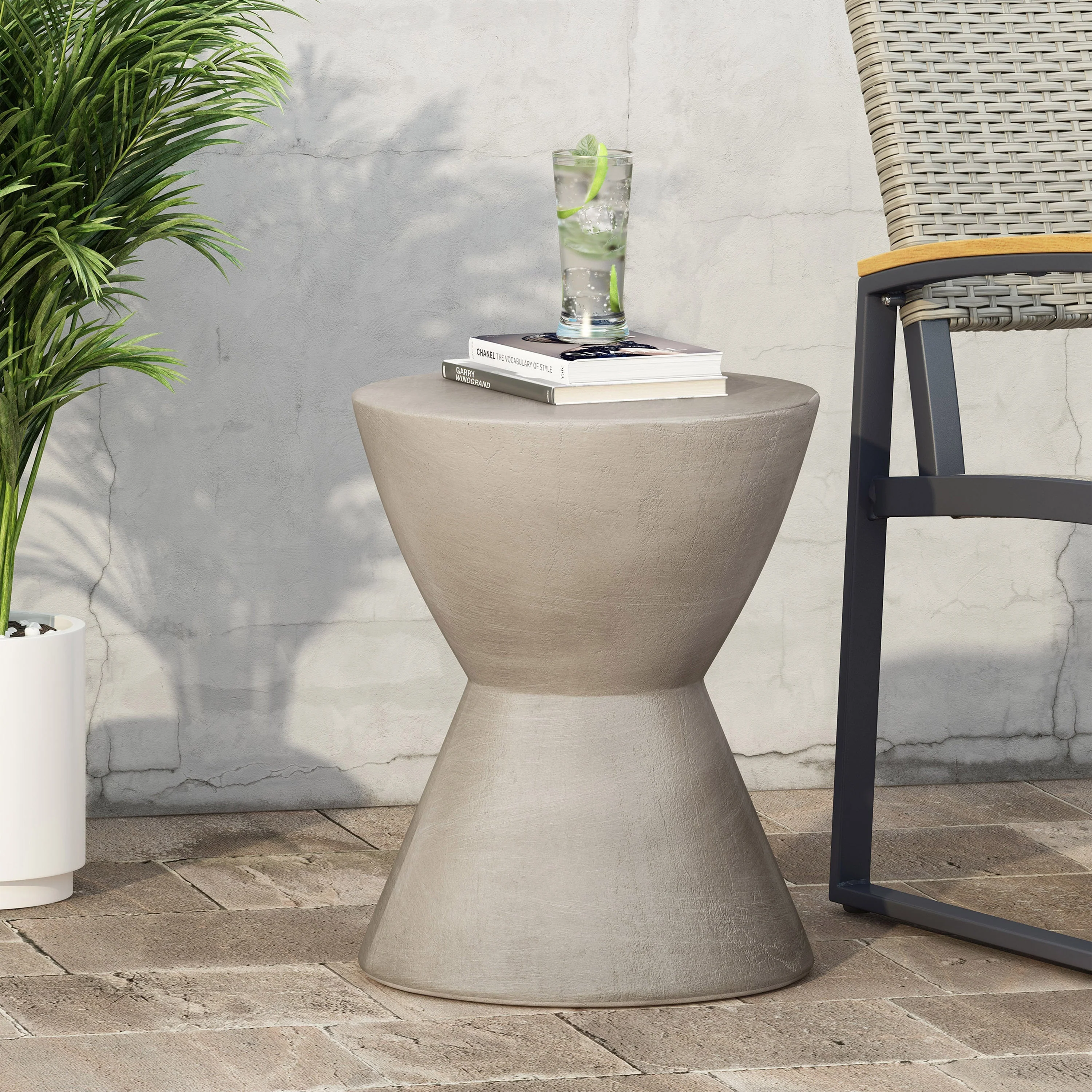 Outdoor MGO Side Table, Light Grey - Image 2