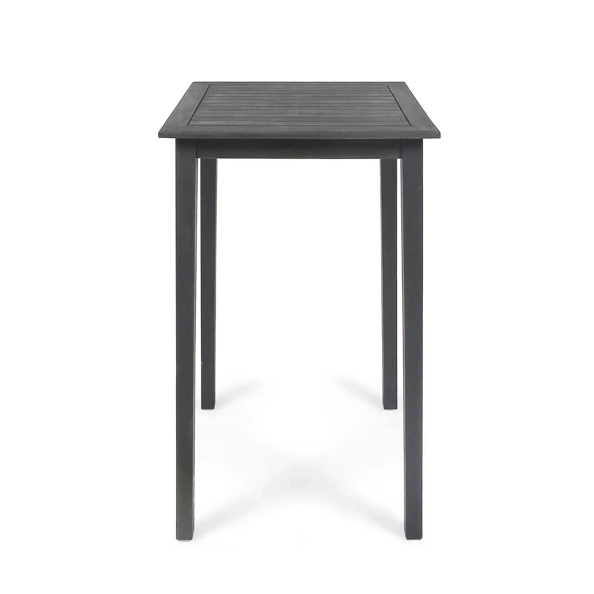 Outdoor Minimalist Acacia Wood Square Bar Table - Image 2
