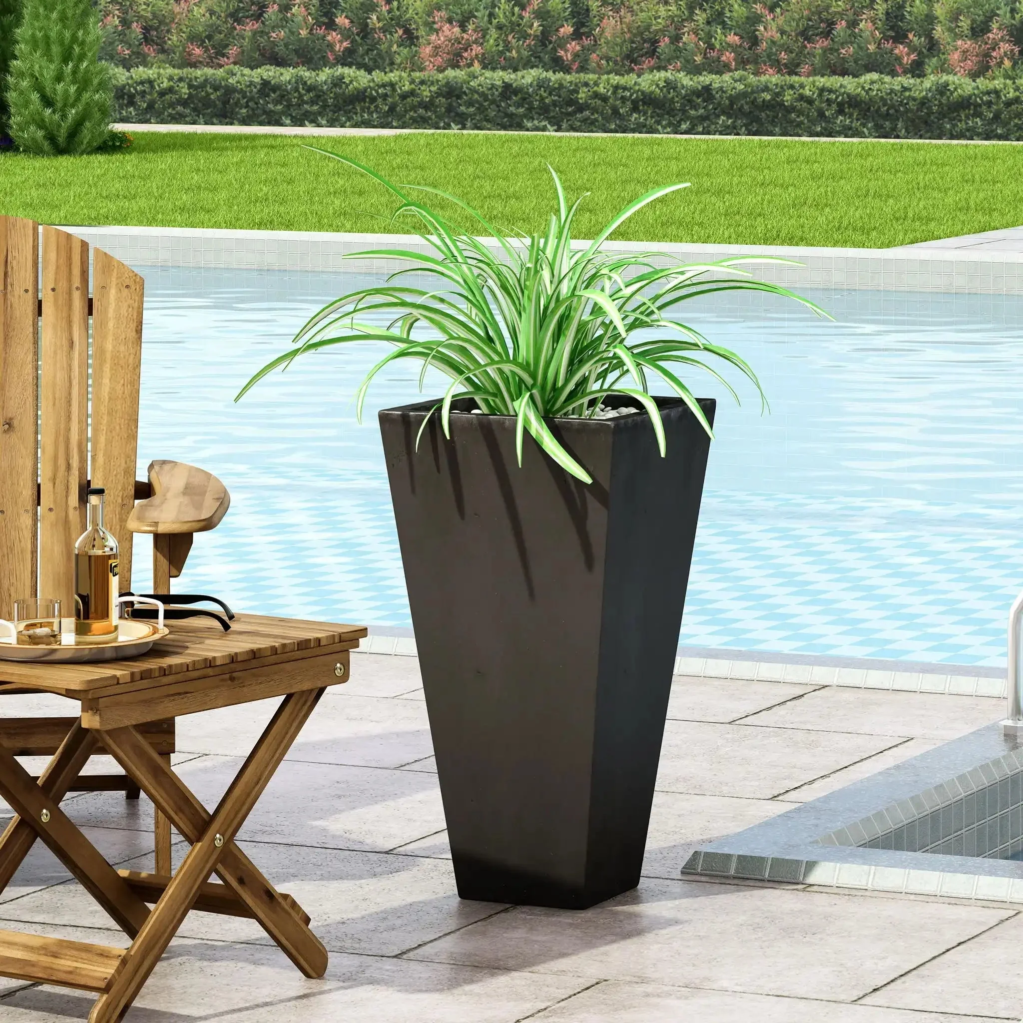 Outdoor Modern Cast Stone Planter - Image 13