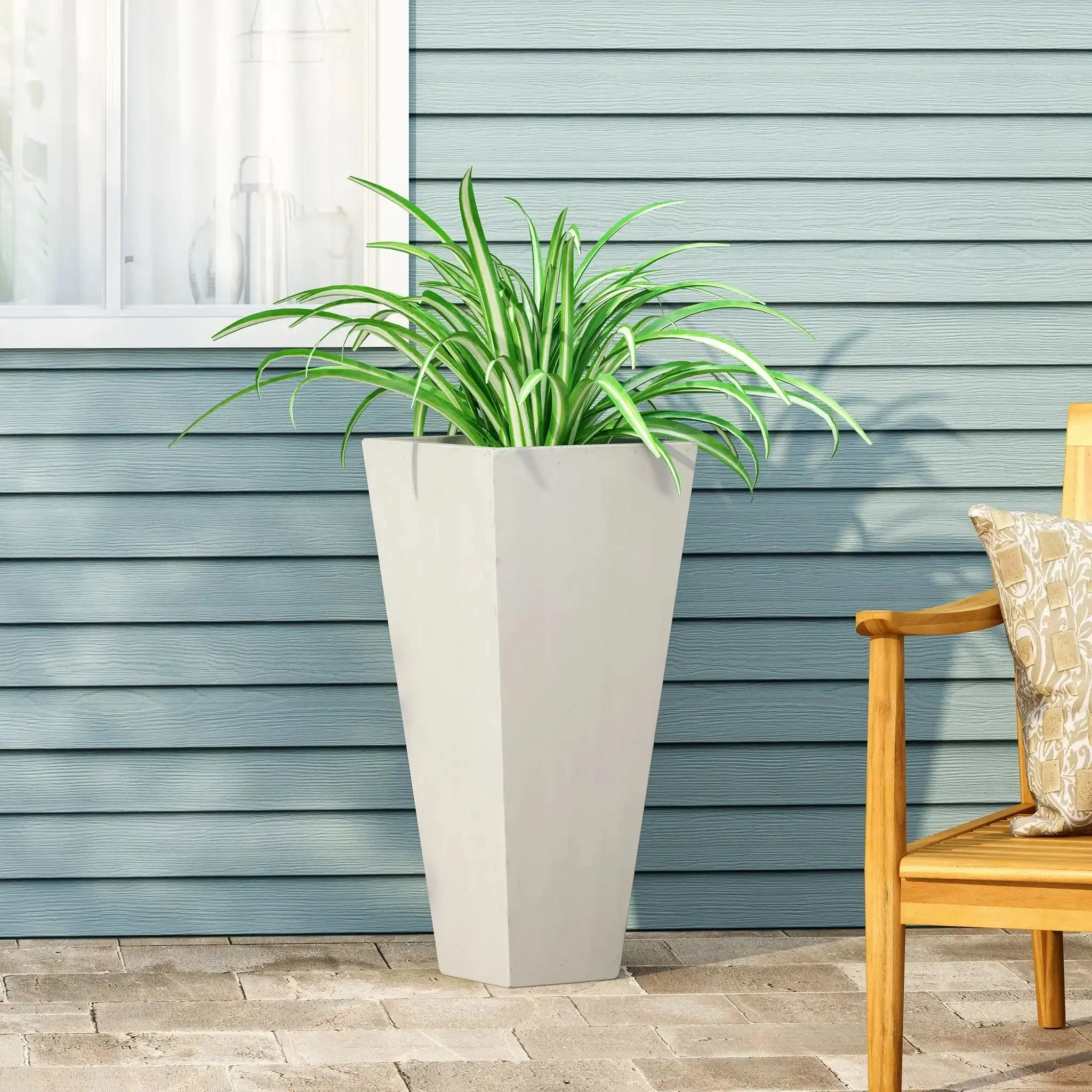 Outdoor Modern Cast Stone Planter - Image 16