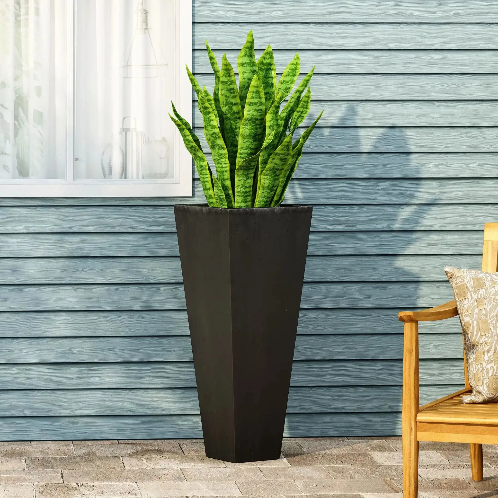 Outdoor Modern Cast Stone Planter - Image 19