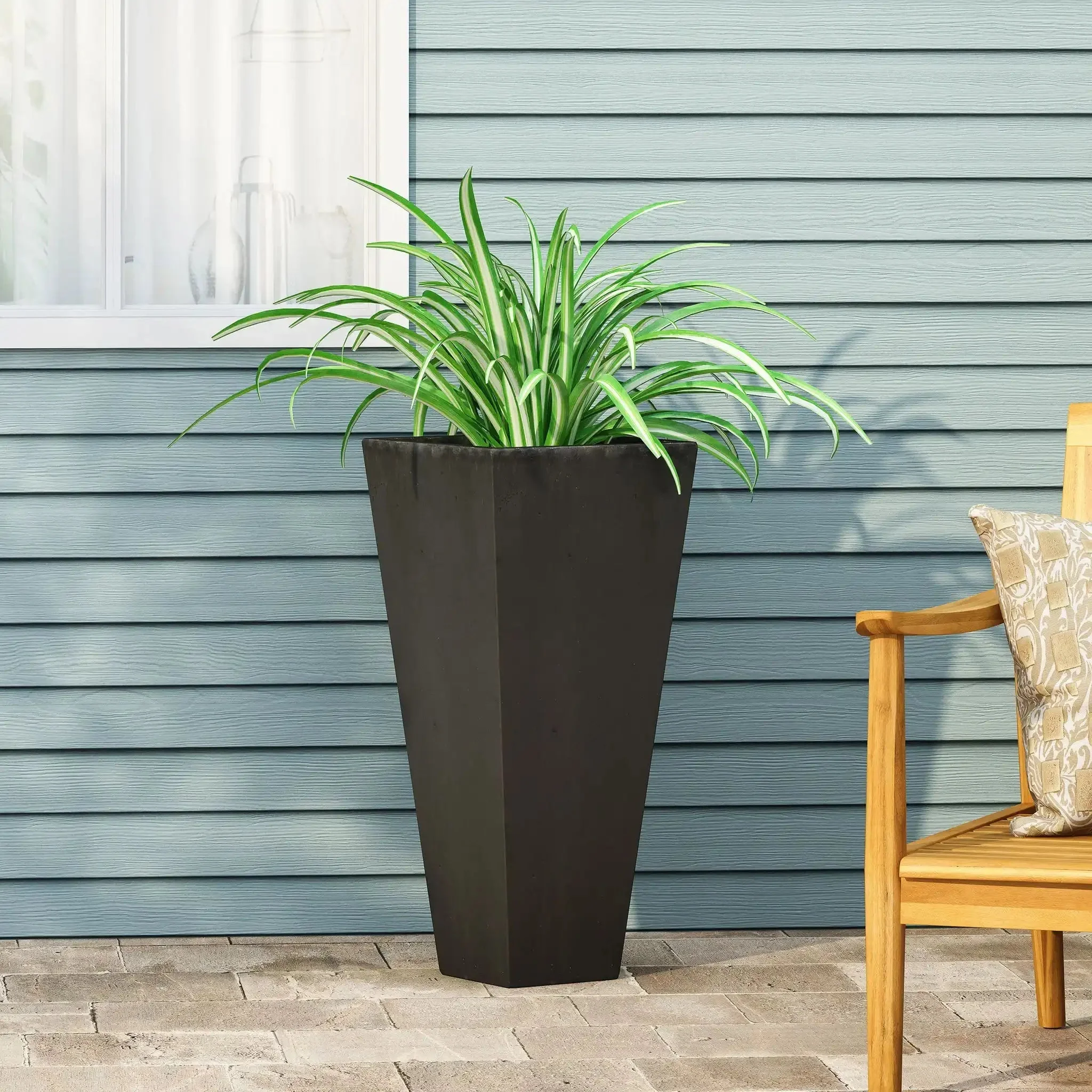 Outdoor Modern Cast Stone Planter - Image 7
