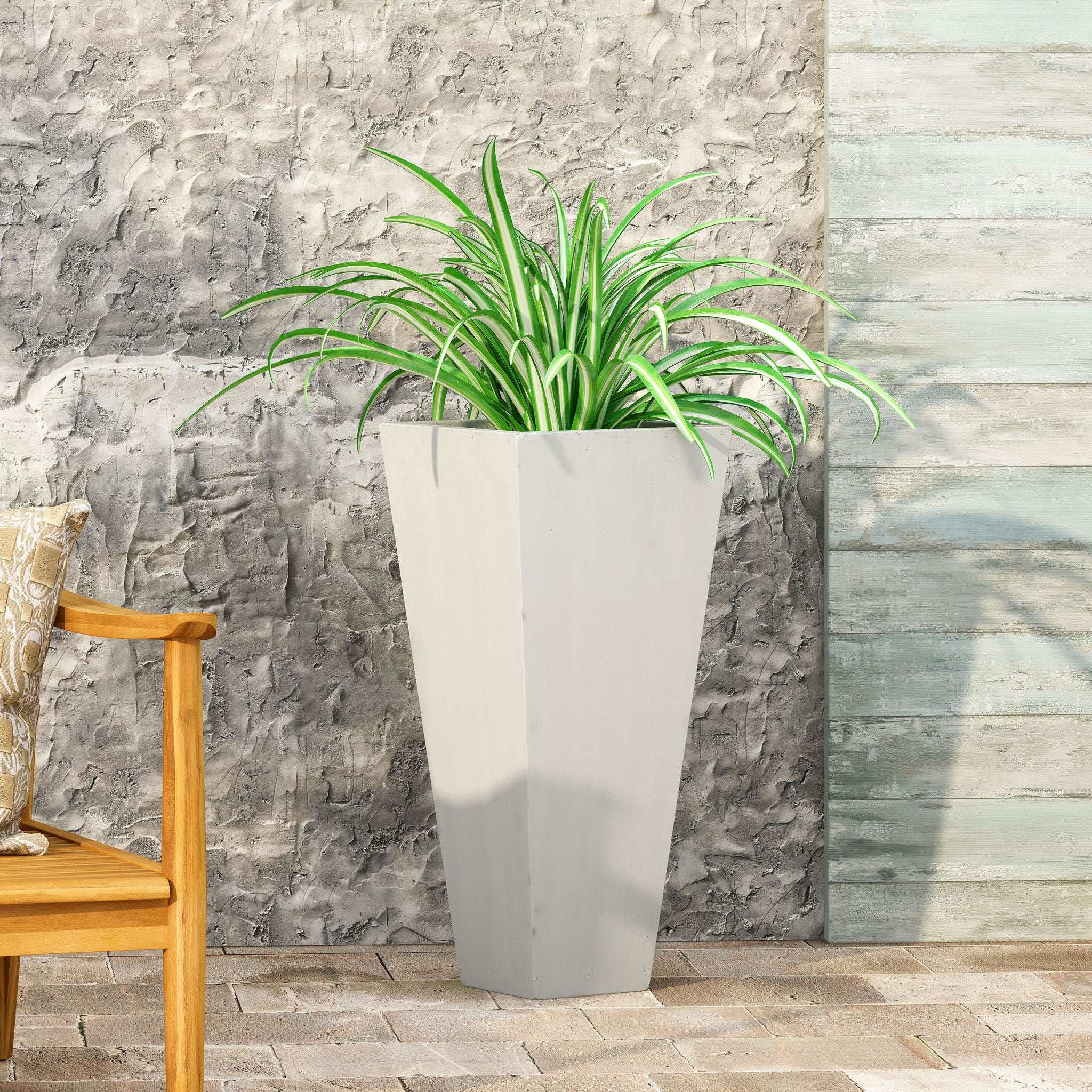 Outdoor Modern Cast Stone Planter - Image 9