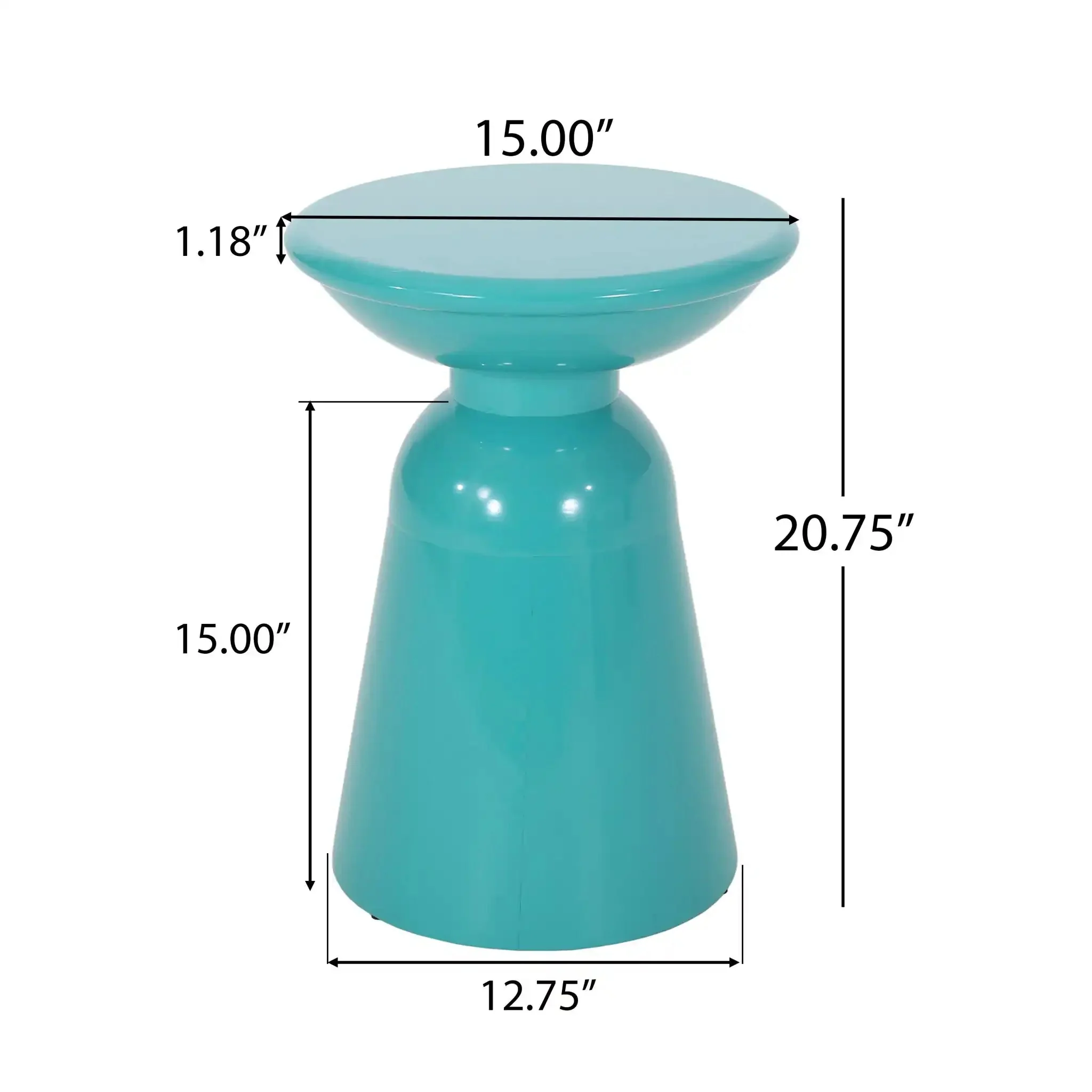 Outdoor Modern Metal End Large Table - Image 15
