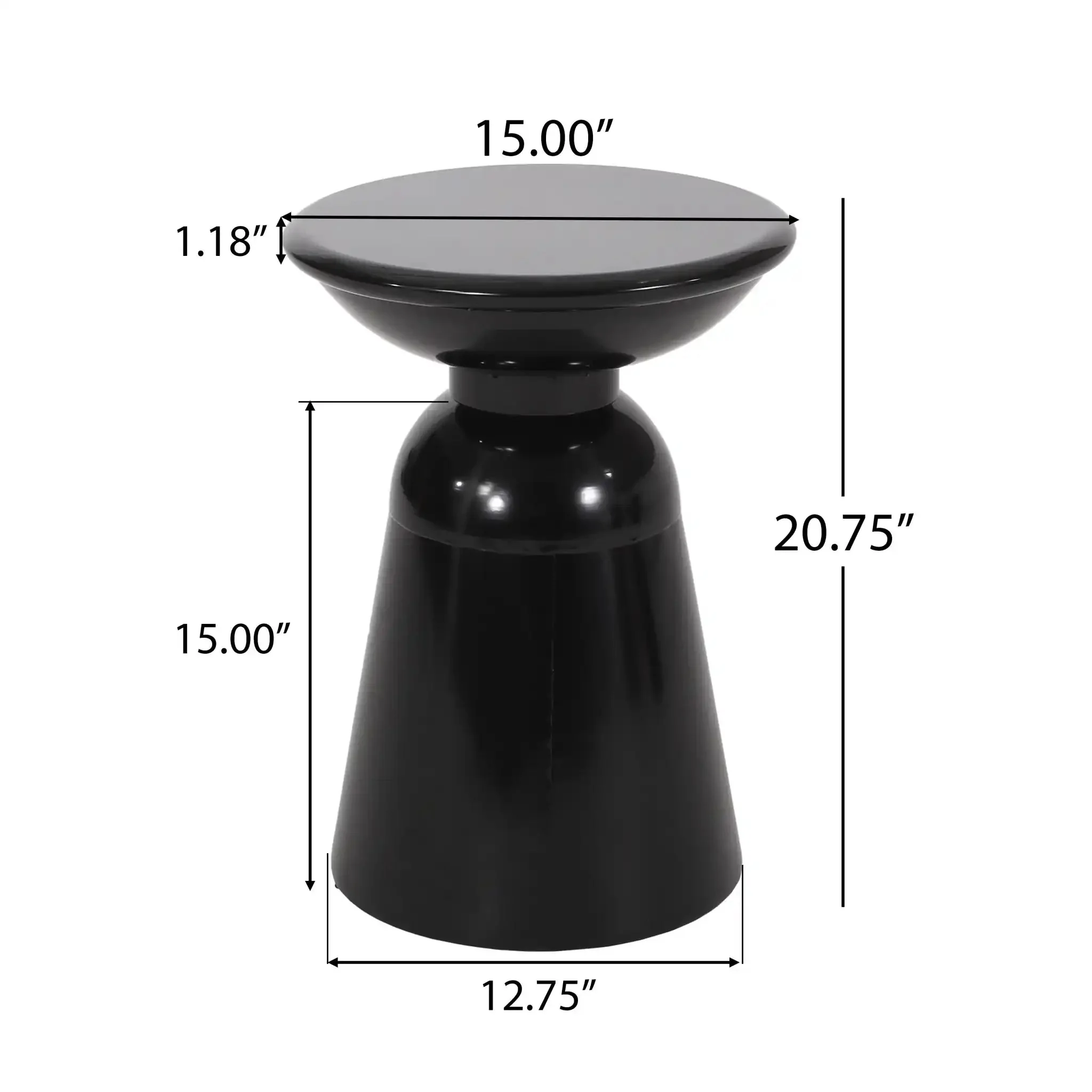 Outdoor Modern Metal End Large Table - Image 9