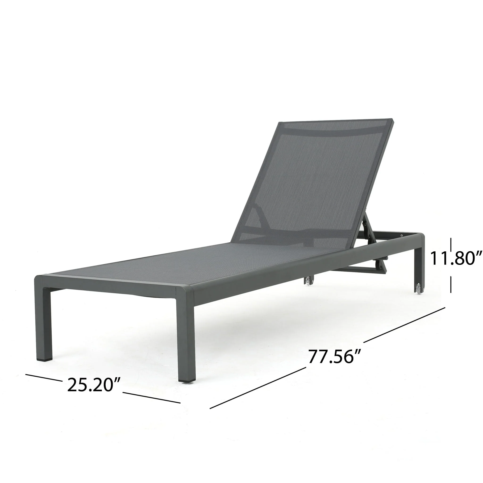 Outdoor Patio Chaise Lounge With 5 Reclining Positions - Image 11