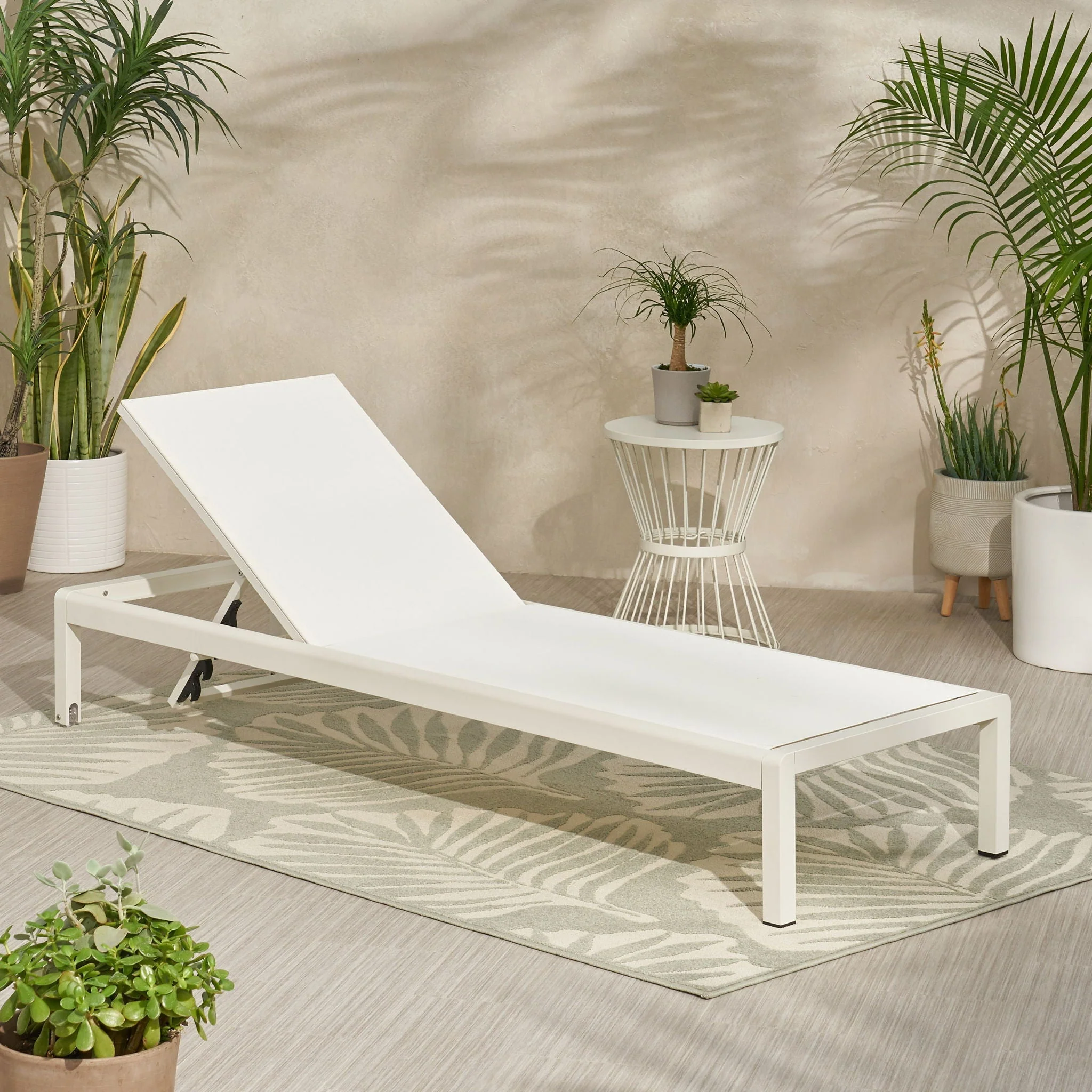 Outdoor Patio Chaise Lounge With 5 Reclining Positions - Image 19