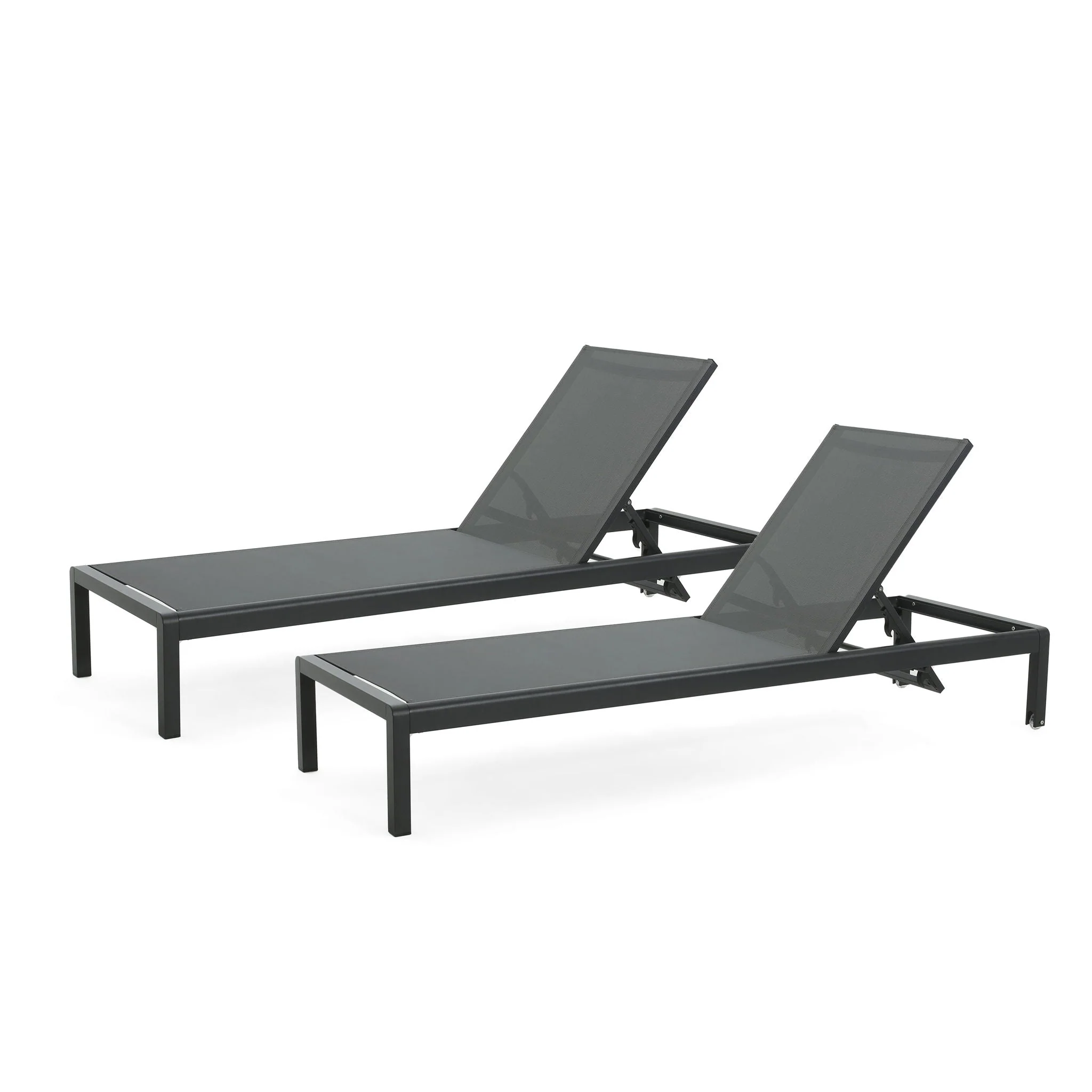 Outdoor Patio Chaise Lounge With 5 Reclining Positions - Image 2