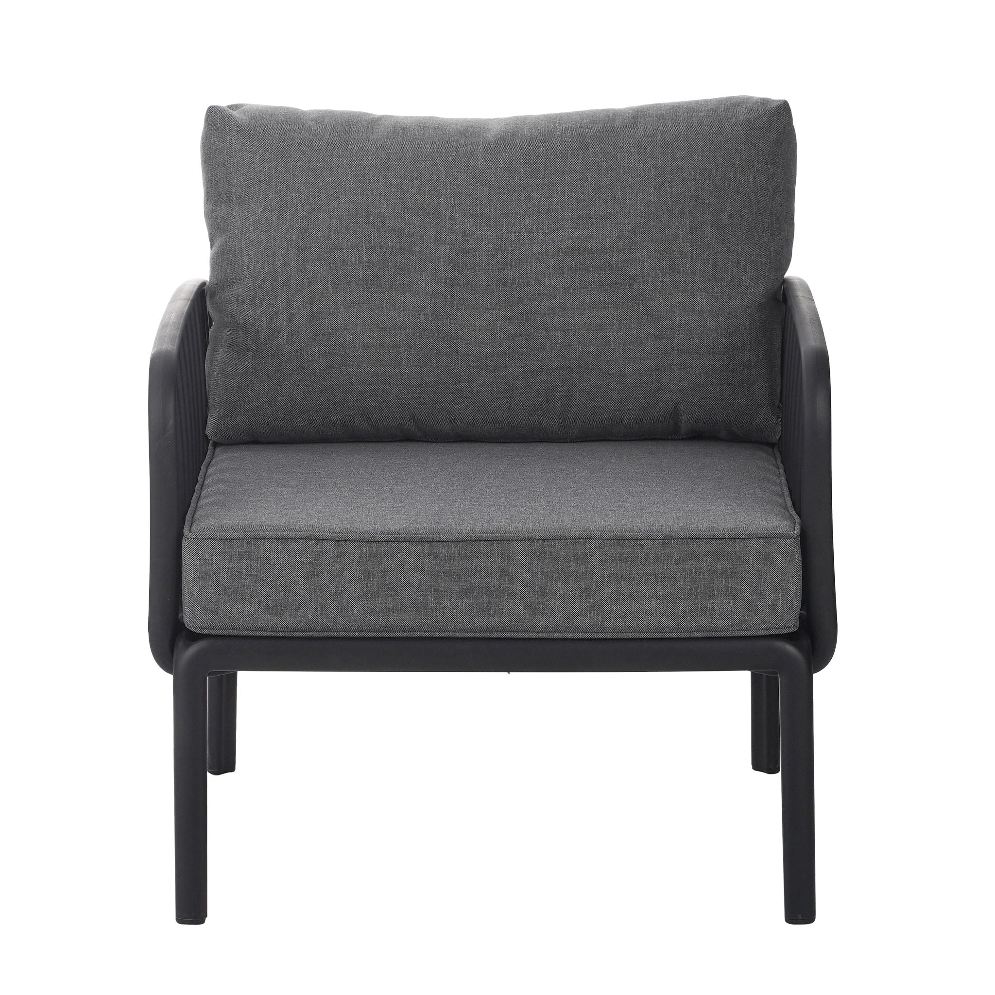 Outdoor Patio Club Chair with Waterproof Thick Cushions and Deep Seating