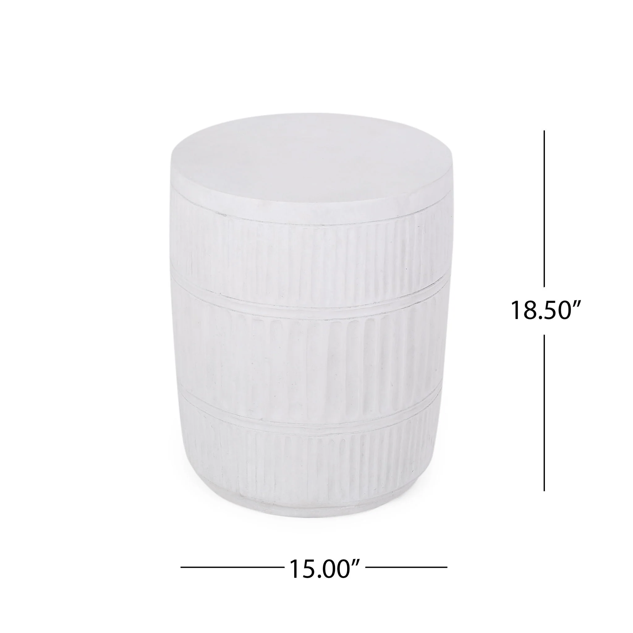 Outdoor Patio End Table - Antique White - Image 4