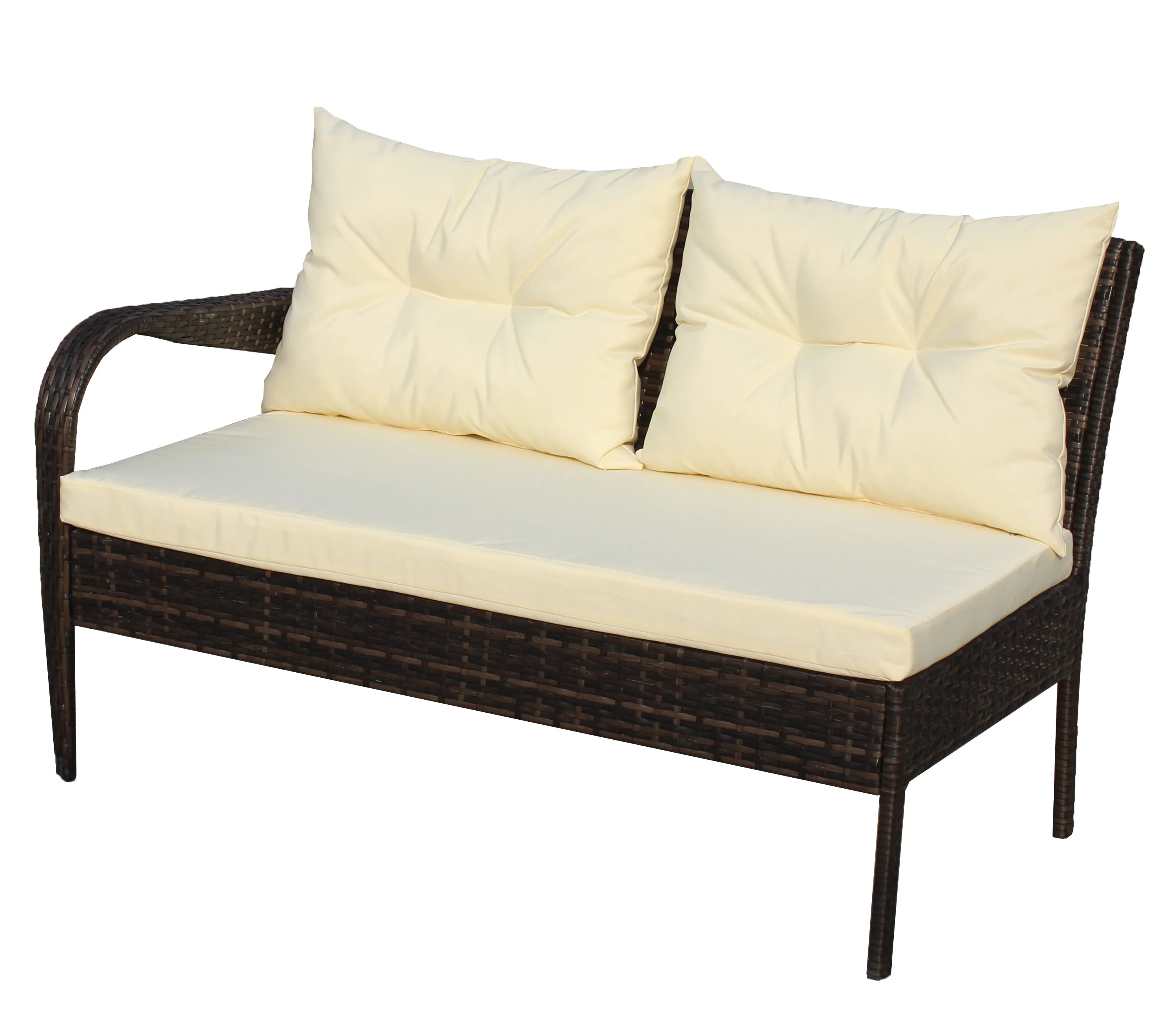 Outdoor Patio Furniture 3-Piece Conversation Set (Beige Cushion) - Image 18