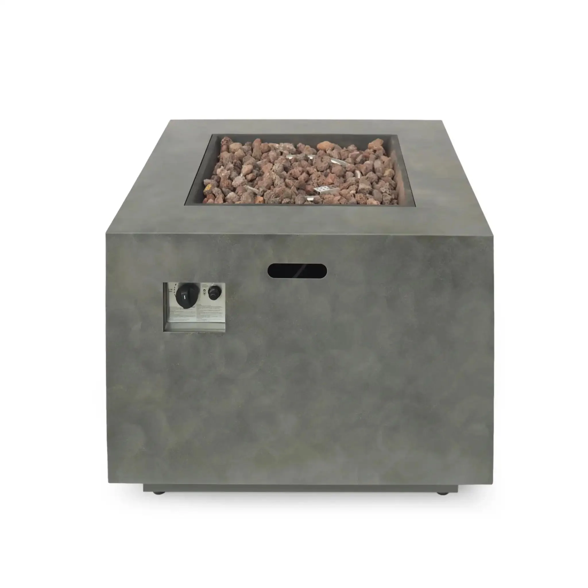 Outdoor Patio Gas Burning Fire Pit Table 50,000 BTU - Square - Image 2