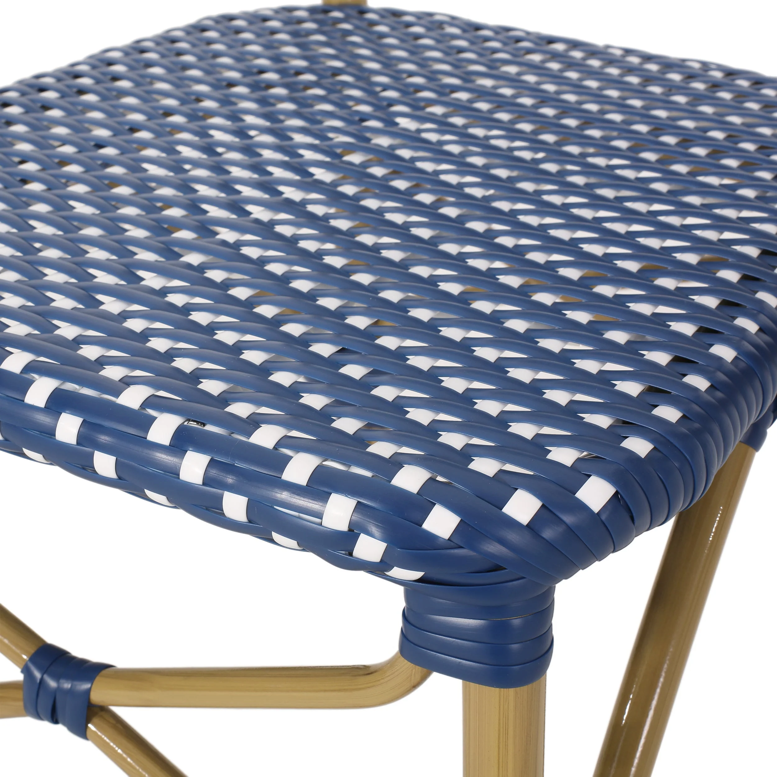 Outdoor PE Rattan and Aluminum 3 Piece French Bistro Set - Image 12