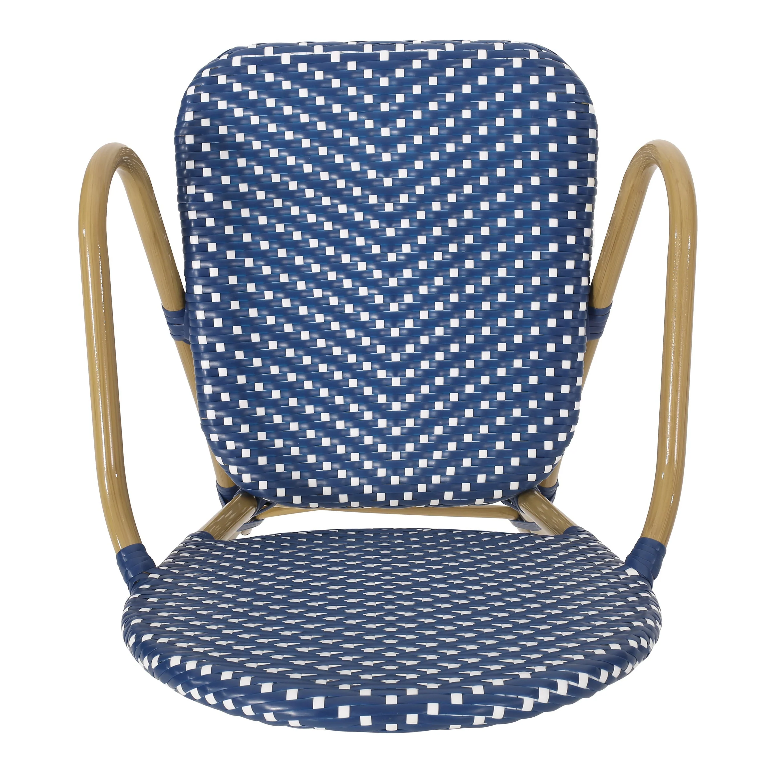 Outdoor PE Rattan and Aluminum 3 Piece French Bistro Set - Image 13
