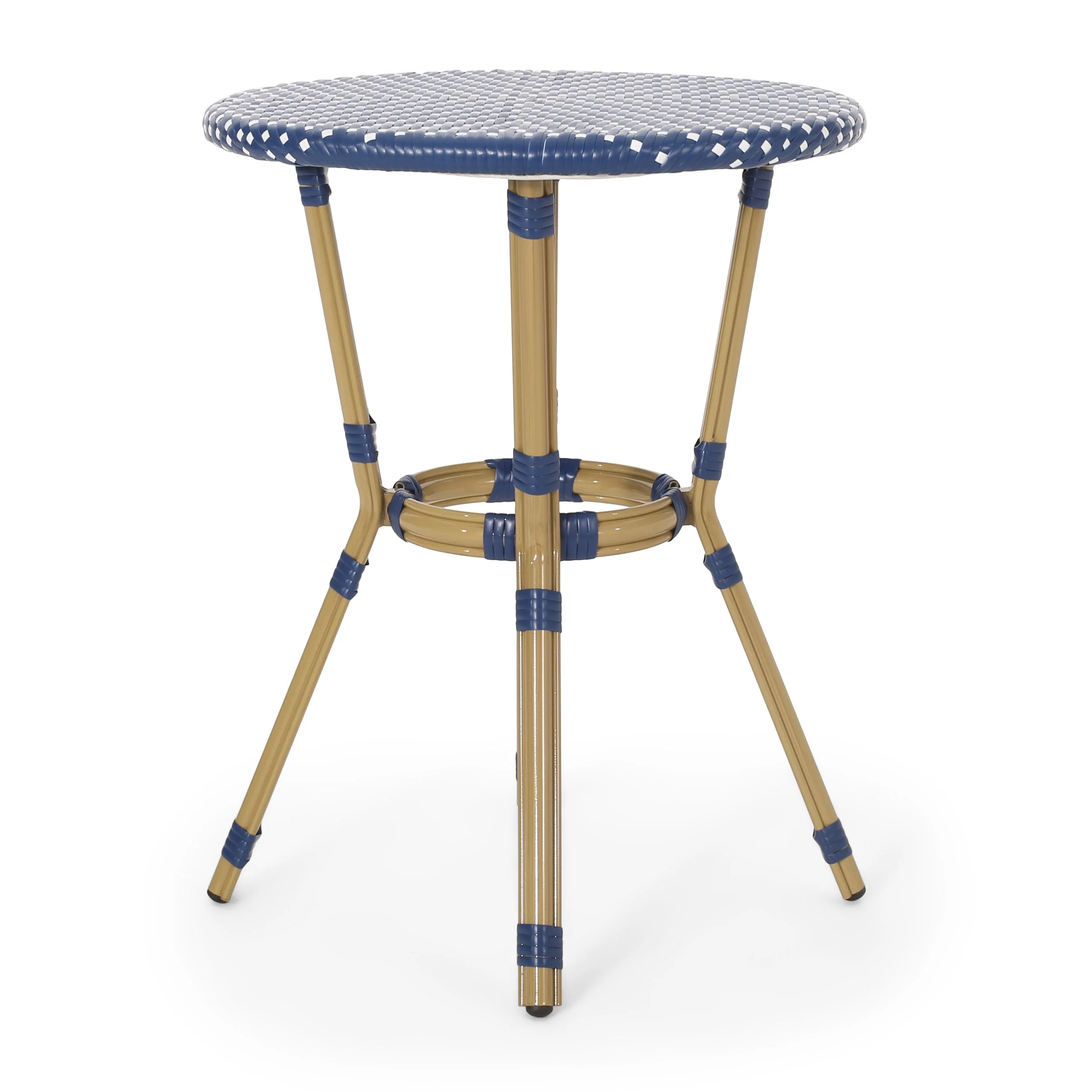 Outdoor PE Rattan and Aluminum 3 Piece French Bistro Set - Image 15