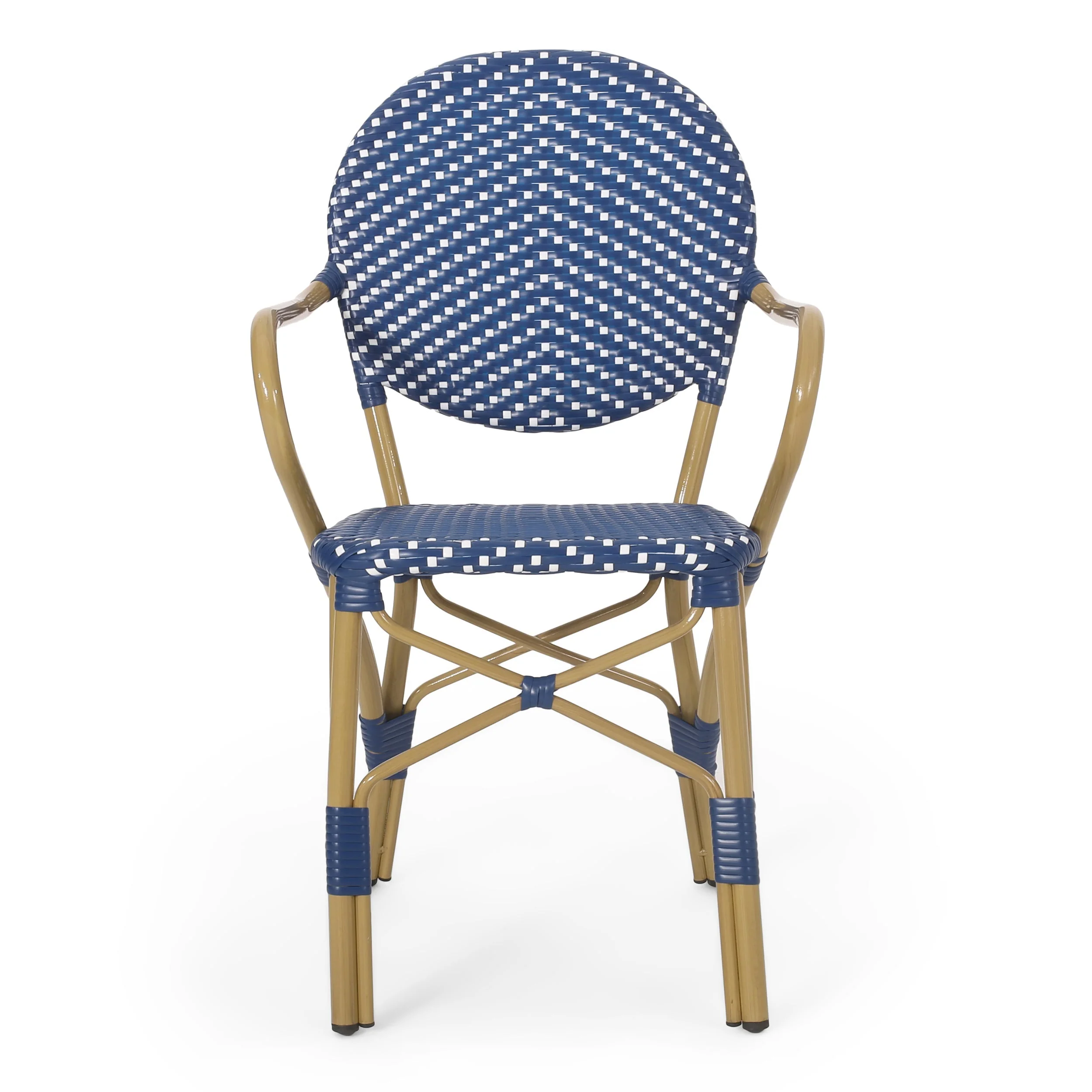 Outdoor PE Rattan and Aluminum 3 Piece French Bistro Set - Image 7