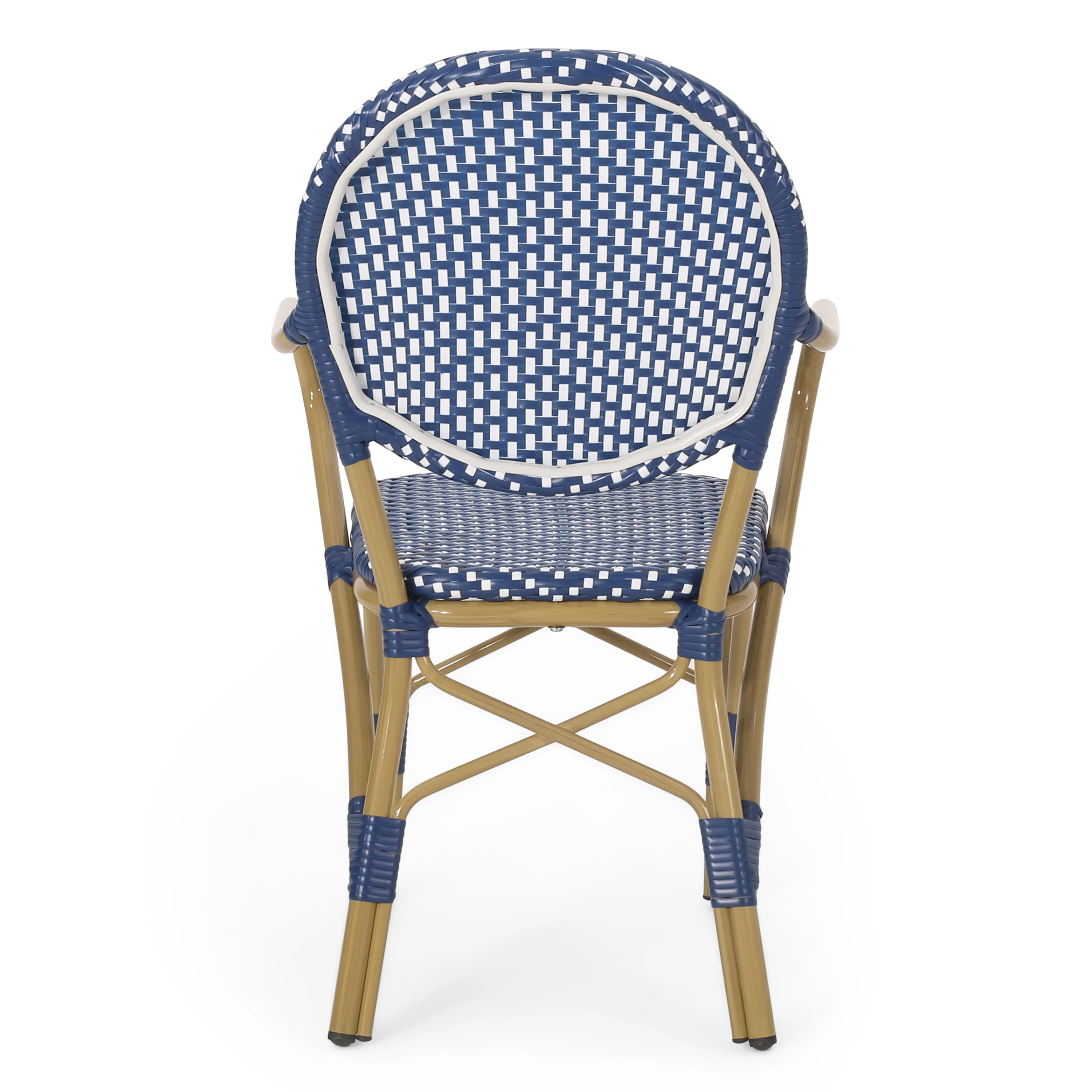 Outdoor PE Rattan and Aluminum 3 Piece French Bistro Set - Image 8