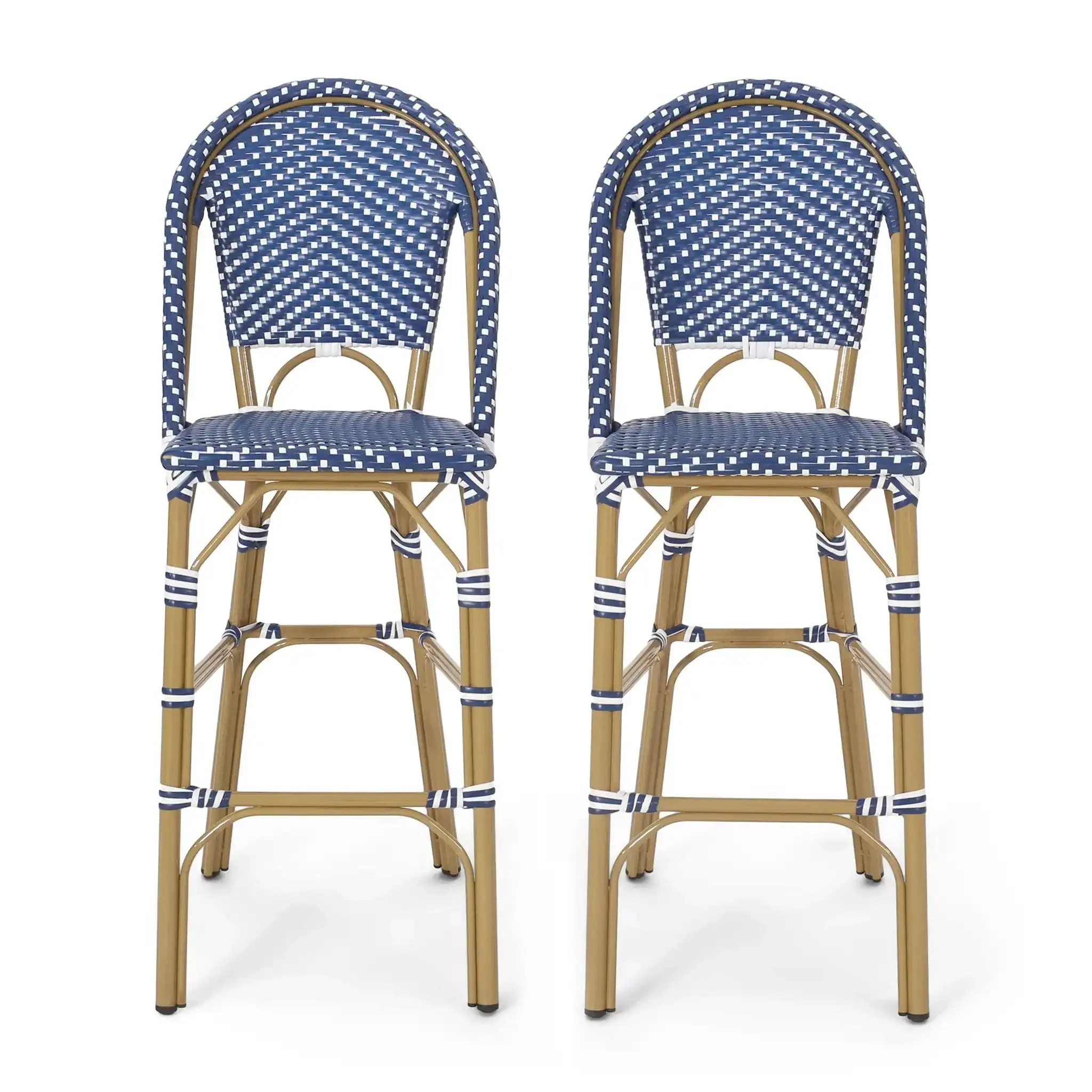 Outdoor Pe Rattan French Barstool Set - Image 2