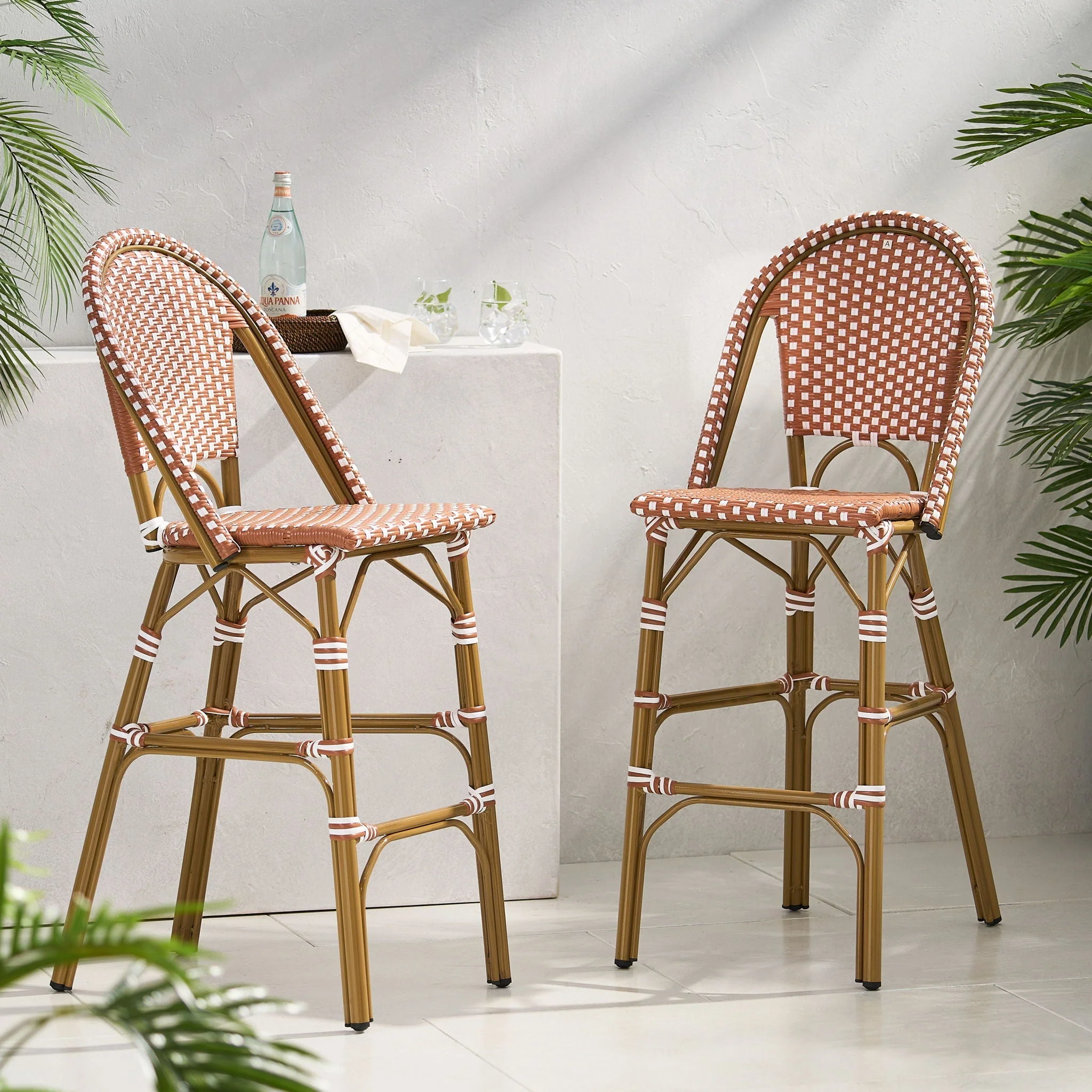 Outdoor Pe Rattan French Barstool Set - Image 6