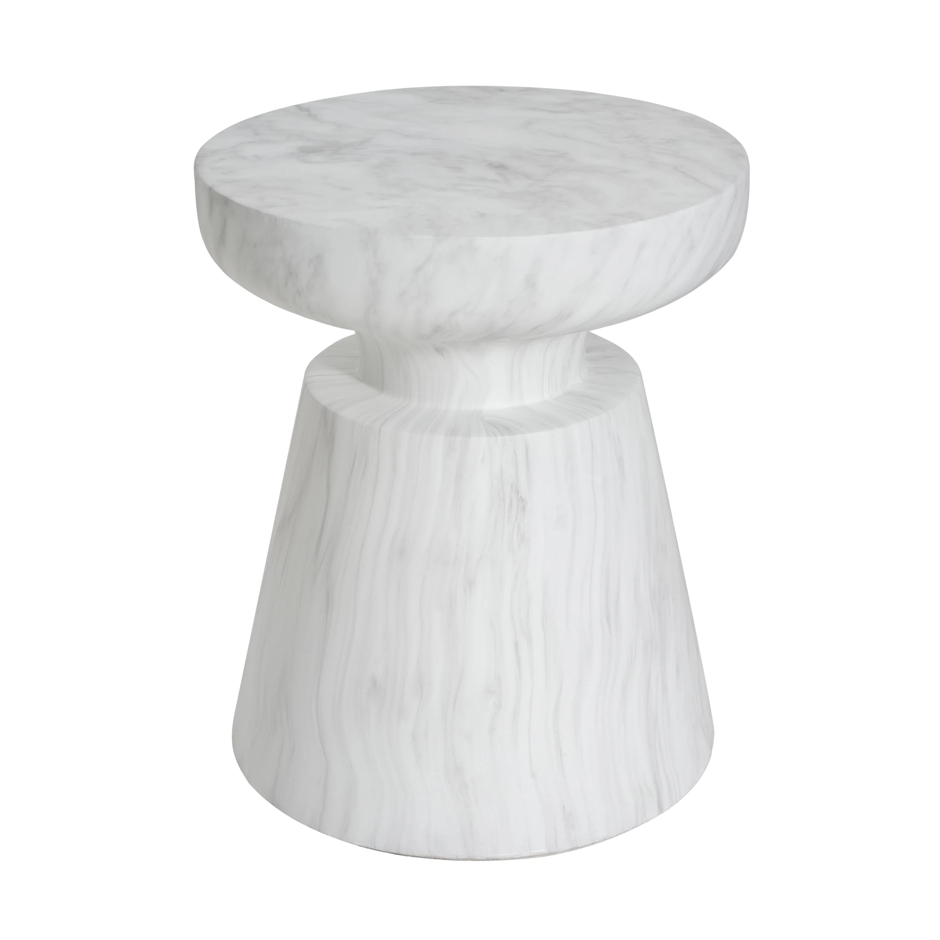 Outdoor Ponti Travertine Side Table, White - Image 5
