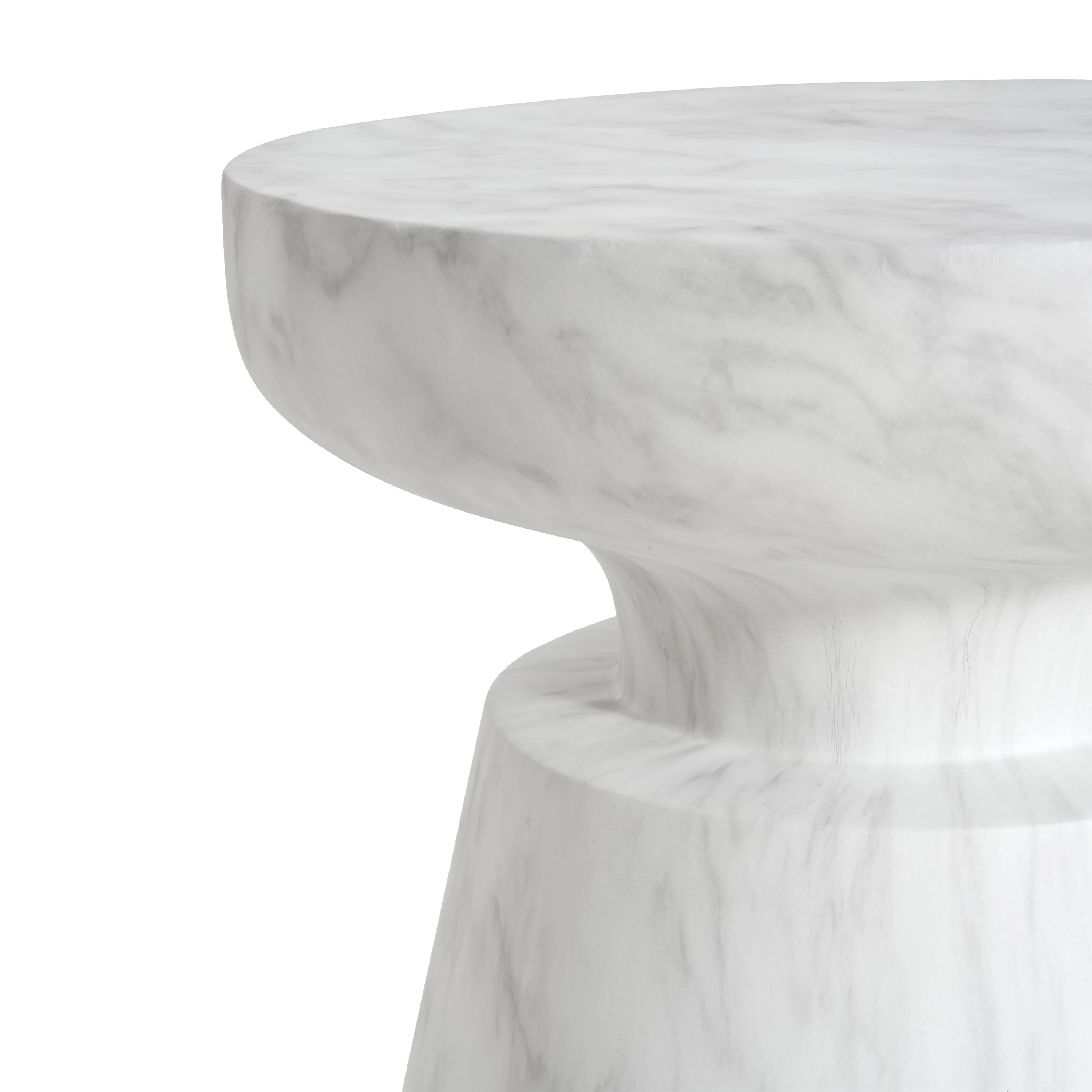 Outdoor Ponti Travertine Side Table, White - Image 7