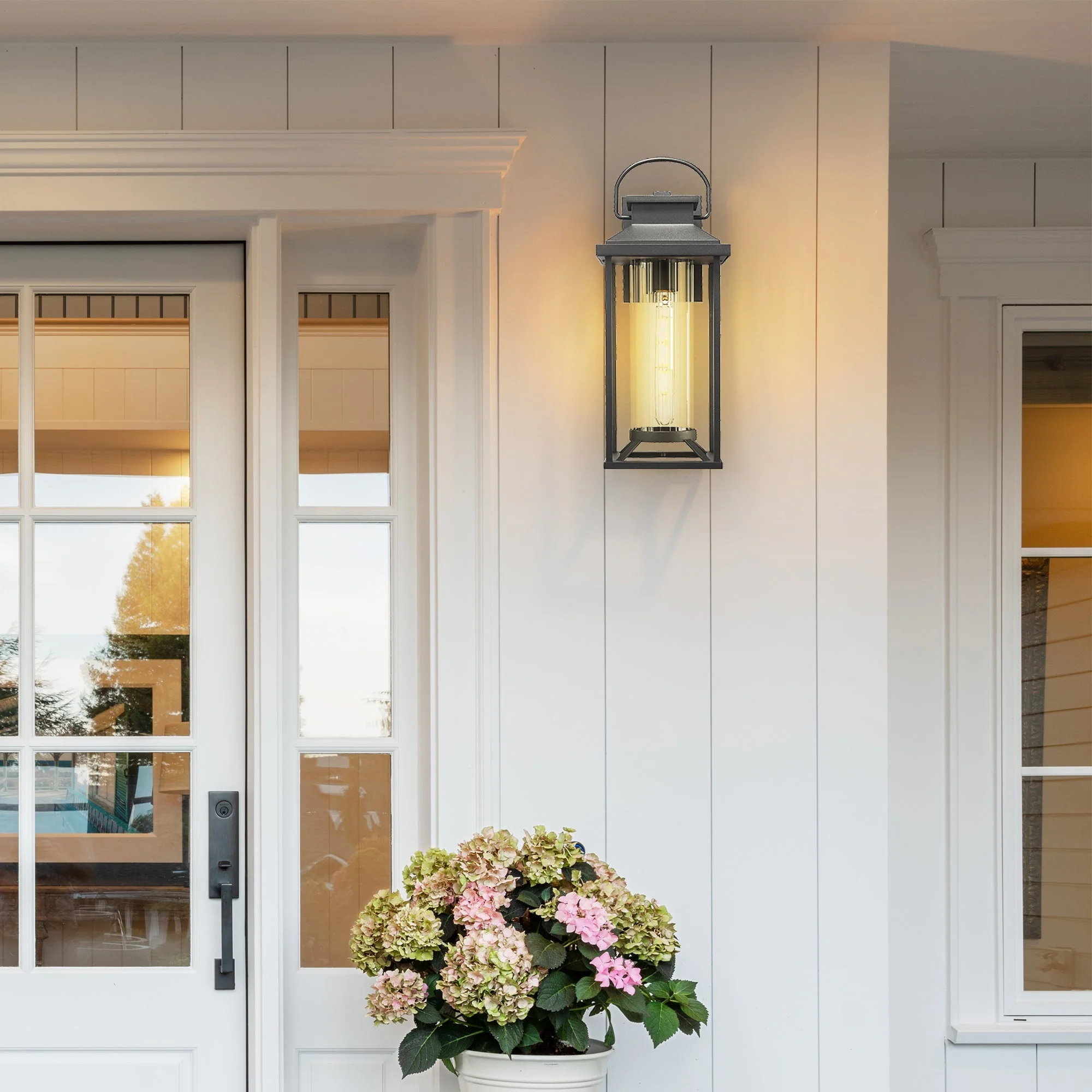 Outdoor Porch Lights Textured Black Exterior Lighting Fixtures Wall Mount - Image 8