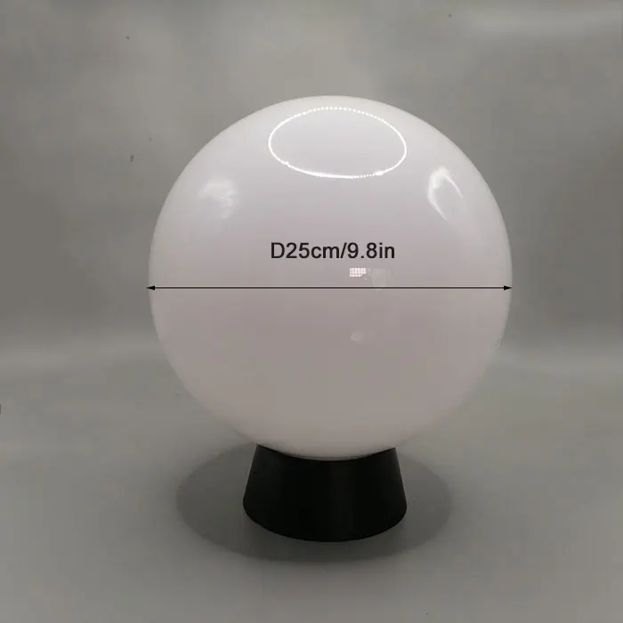 Outdoor Post Lamp Black Globe Fence Deck Pillar Light for Yard Porch - Image 12