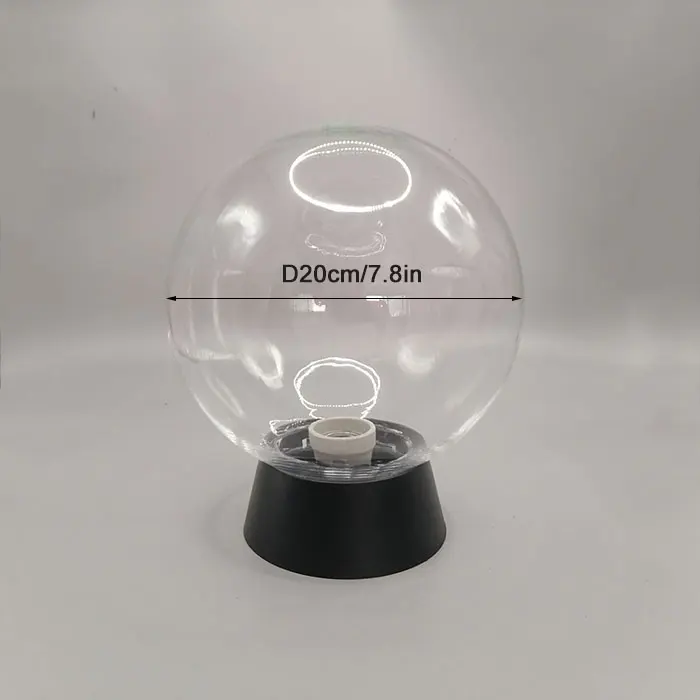 Outdoor Post Lamp Black Globe Fence Deck Pillar Light for Yard Porch - Image 14
