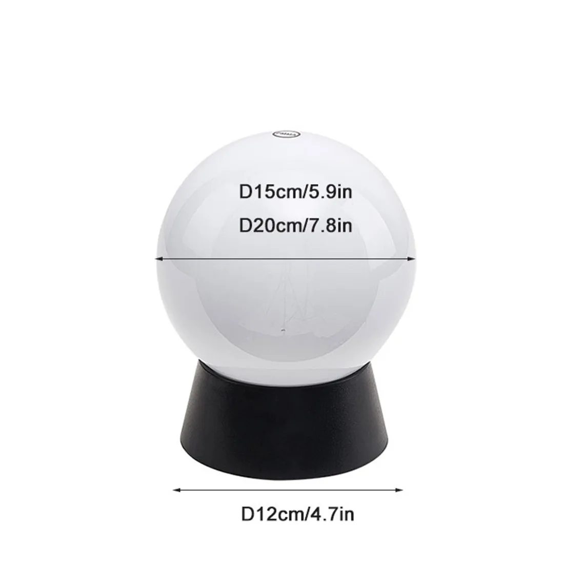 Outdoor Post Lamp Black Globe Fence Deck Pillar Light for Yard Porch - Image 2