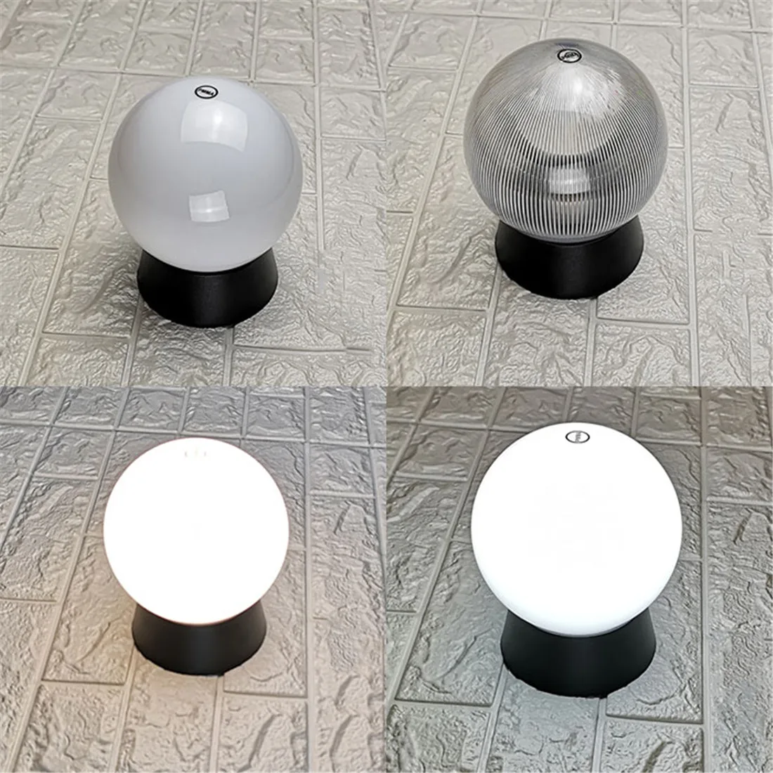 Outdoor Post Lamp Black Globe Fence Deck Pillar Light for Yard Porch - Image 5