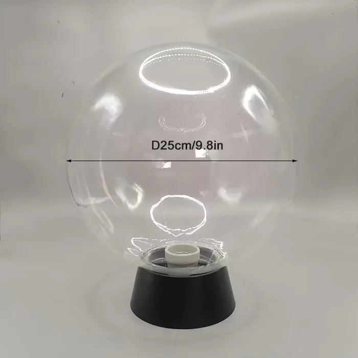 Outdoor Post Lamp Black Globe Fence Deck Pillar Light for Yard Porch - Image 9