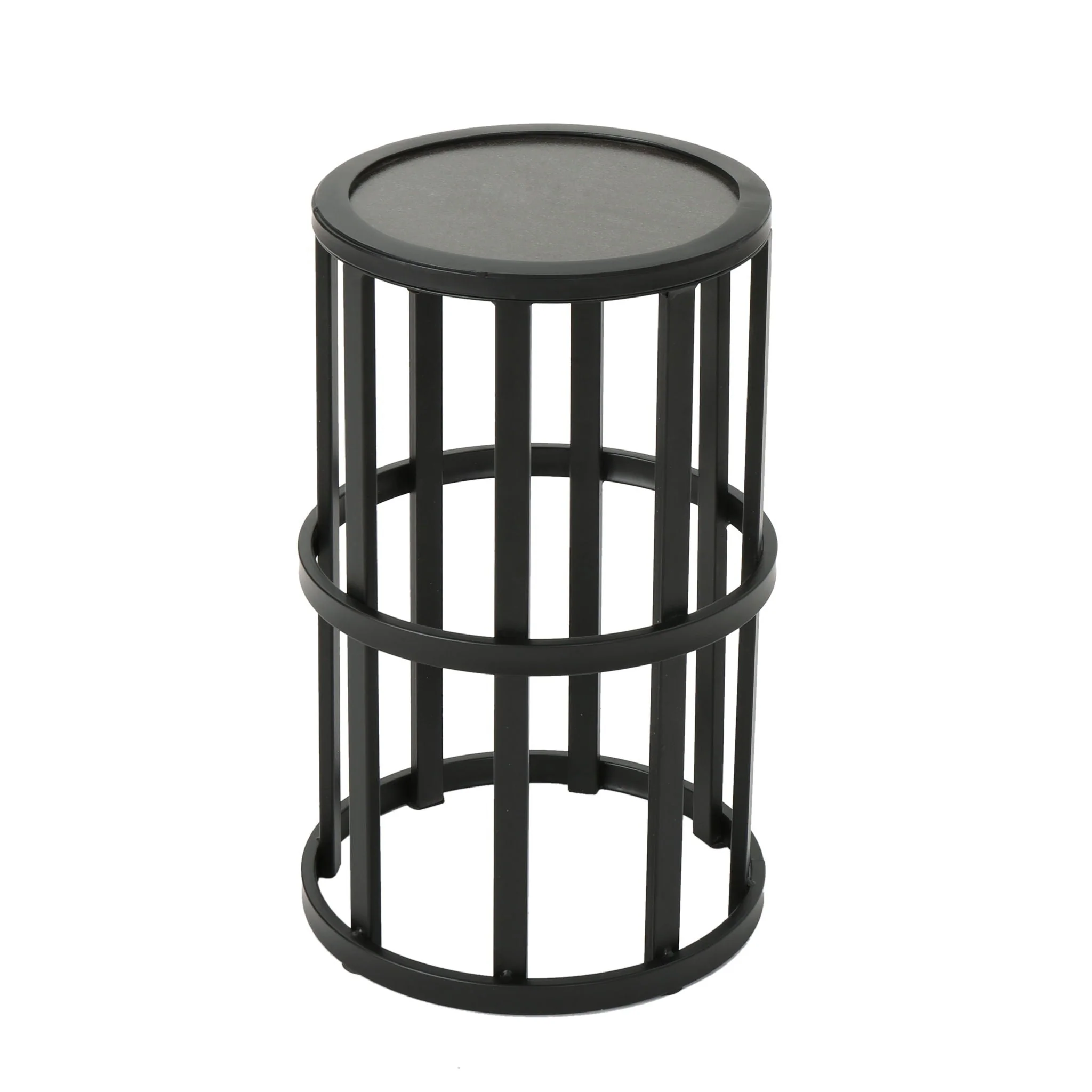 Outdoor Powder Coated Side Table - Gray - Image 3
