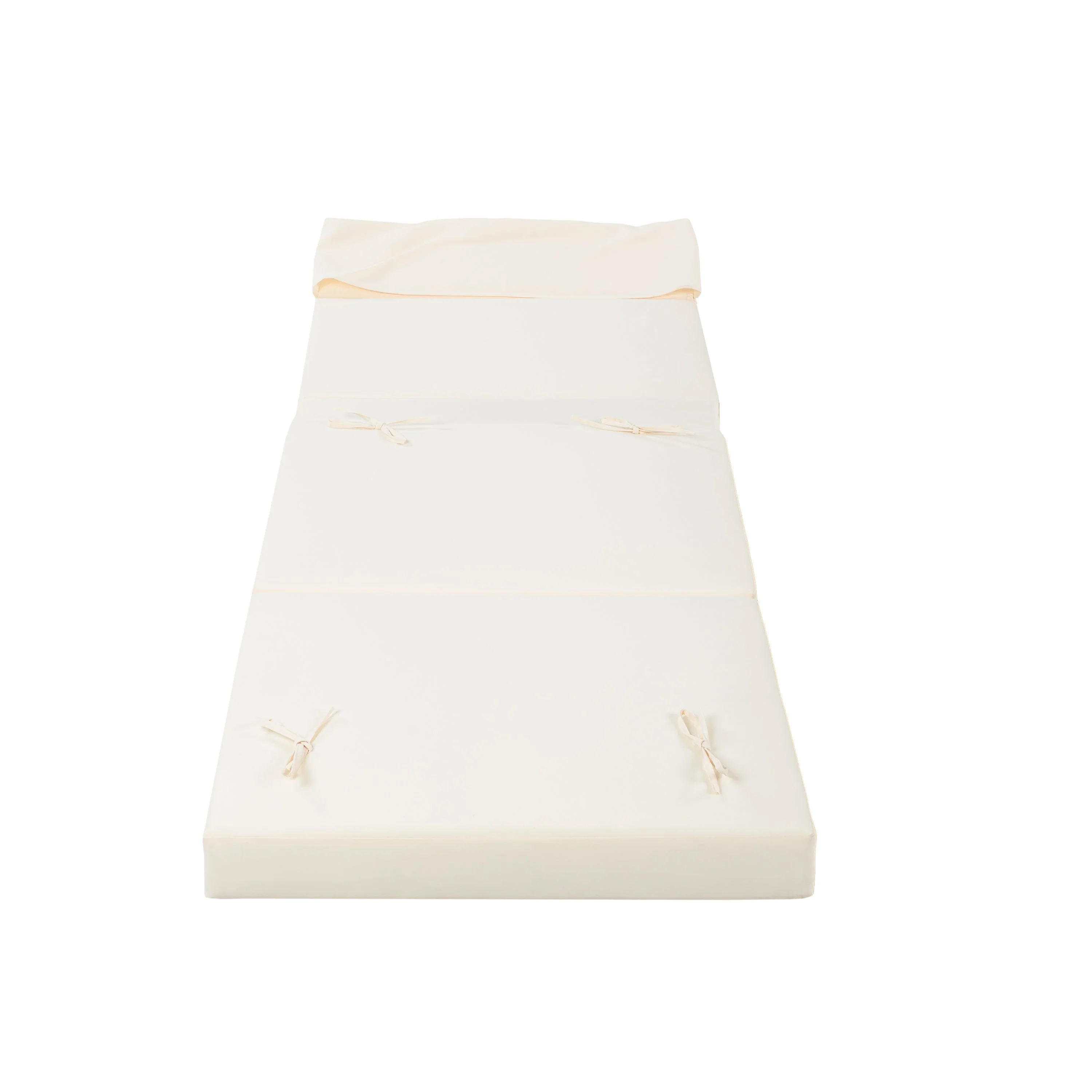Outdoor Reclining Chair Cushion with Headrest in Beige - Image 4