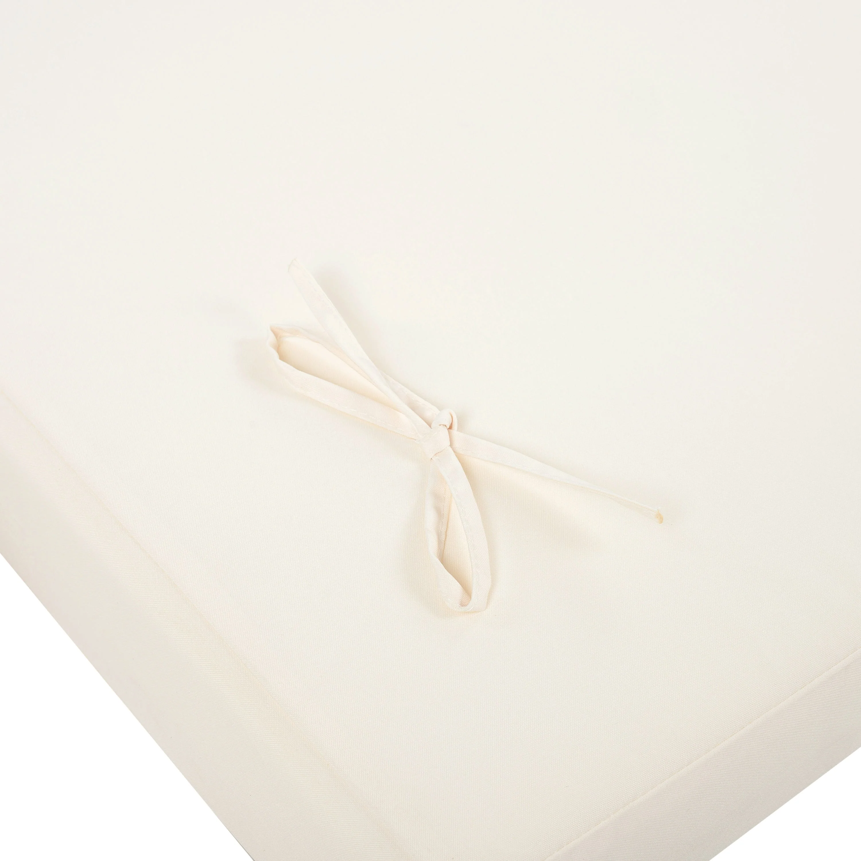 Outdoor Reclining Chair Cushion with Headrest in Beige - Image 8