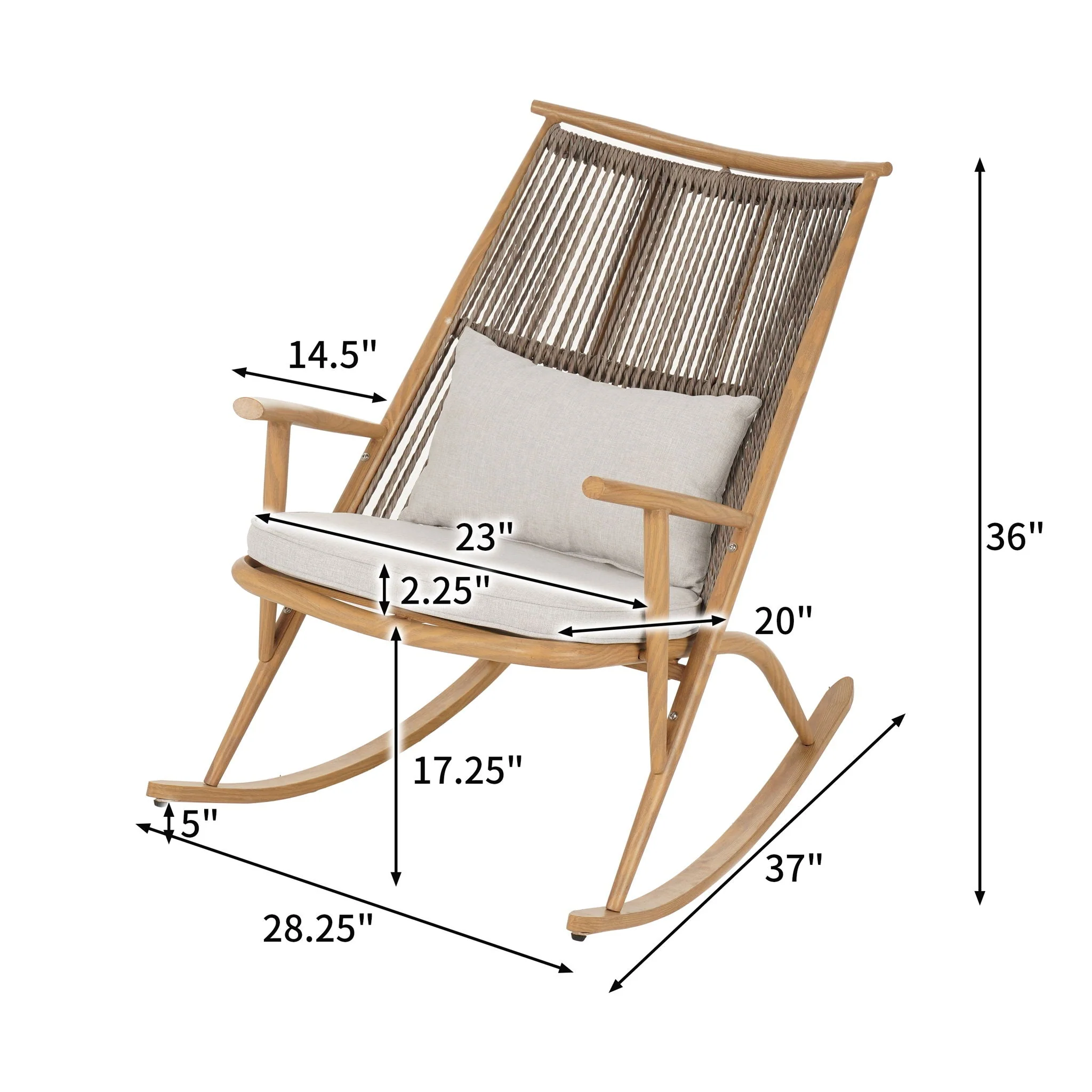 Outdoor Rocking Chair - Maple - Image 2