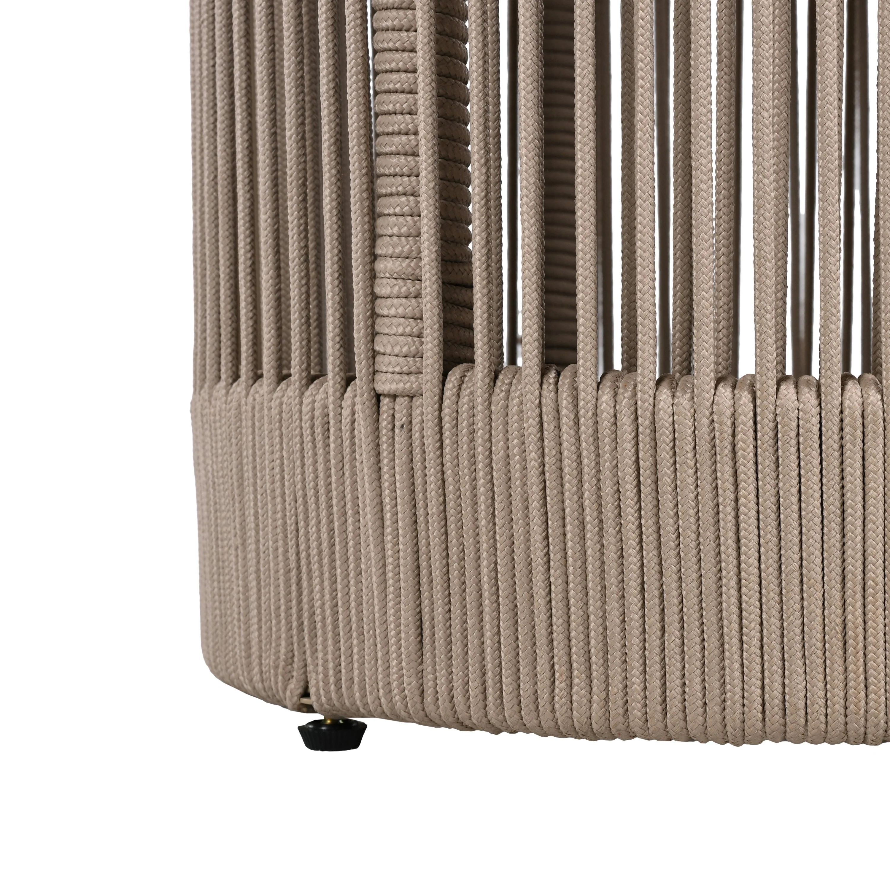 Outdoor Rope Chaise Lounge Set with Adjustable Backrest and Side Table - Image 17